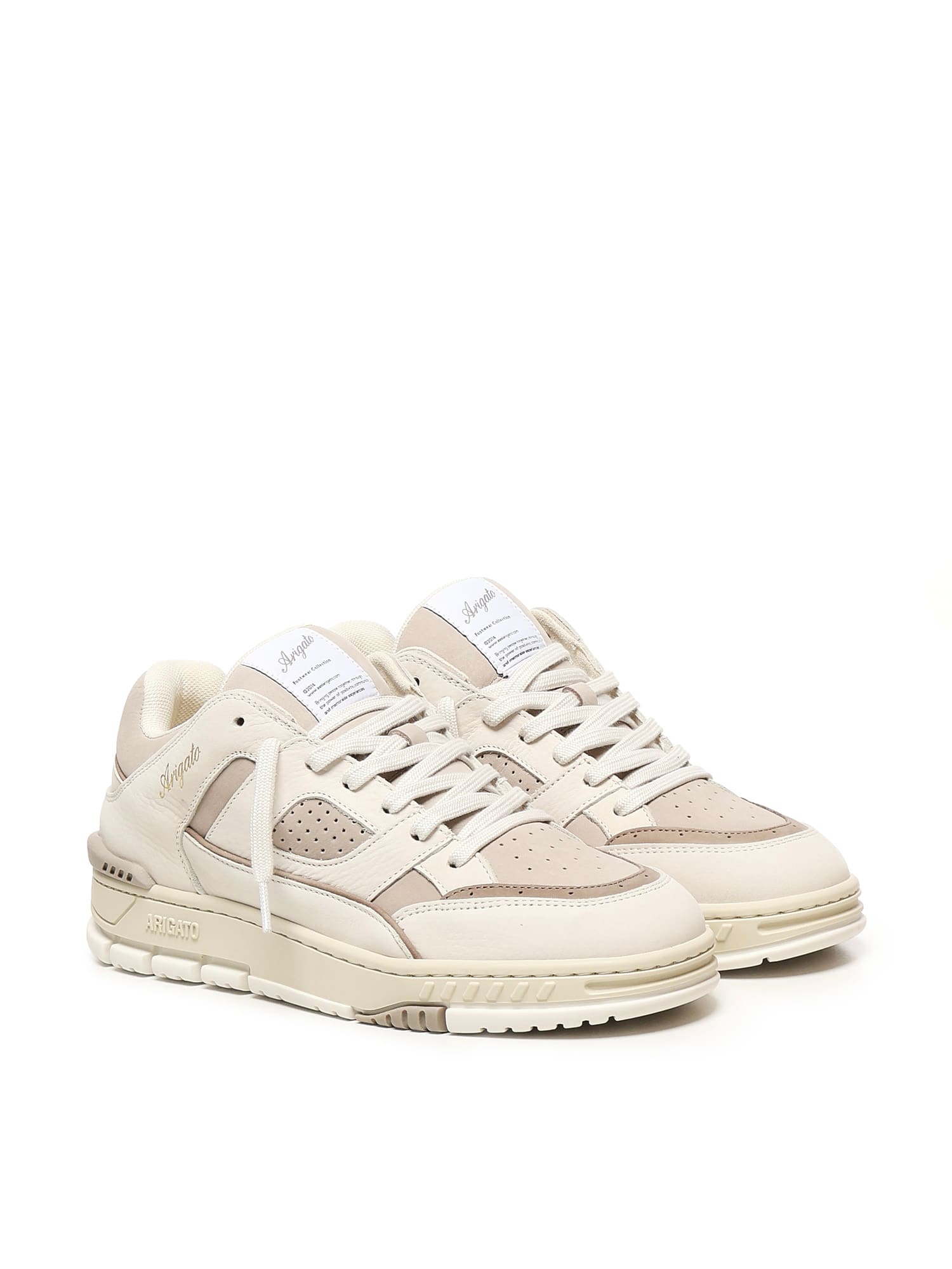 Axel Arigato Area Lo Sneaker Sneakers In Taupe Leather In White