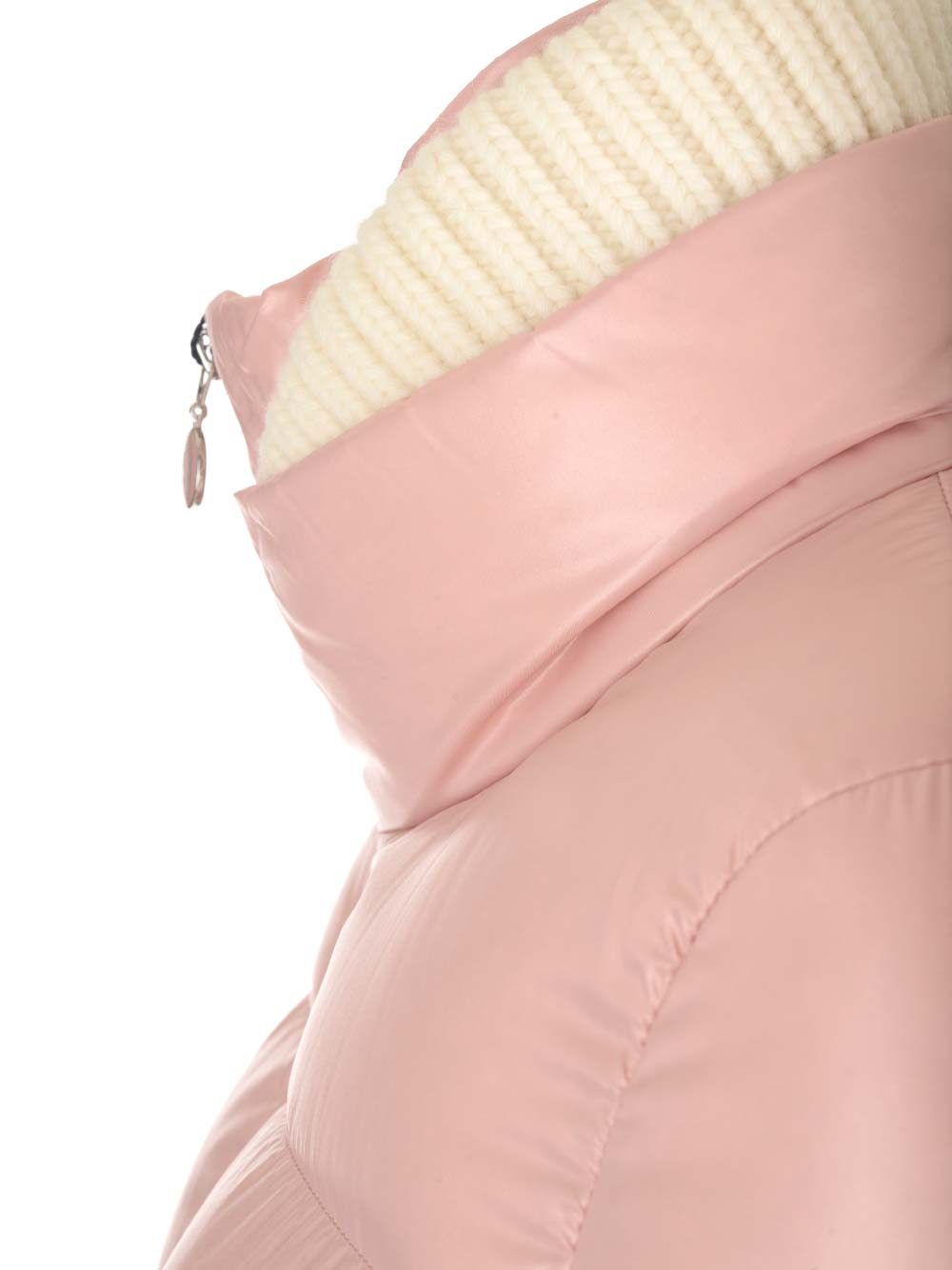 Shop Moncler Pink Vistule Short Down Jacket