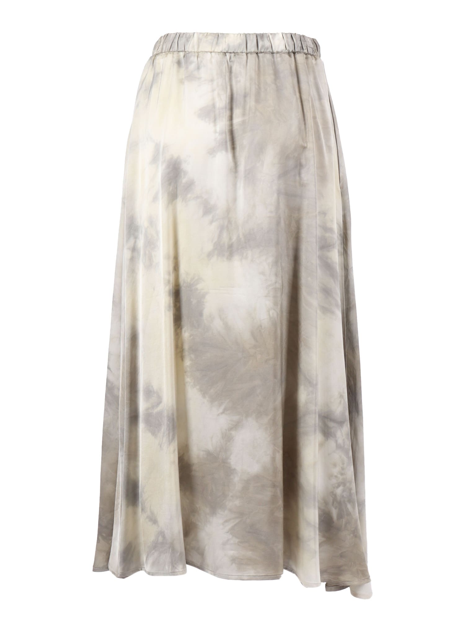 Ballantyne Flowing White Viscose Skirt With Classic Silhouette In Gray