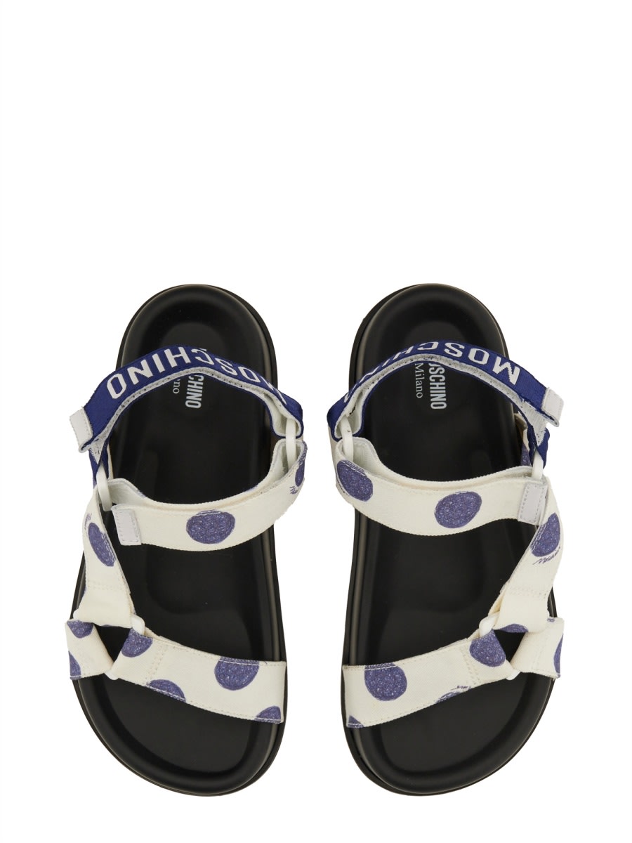 Shop Moschino Sandal With Logo