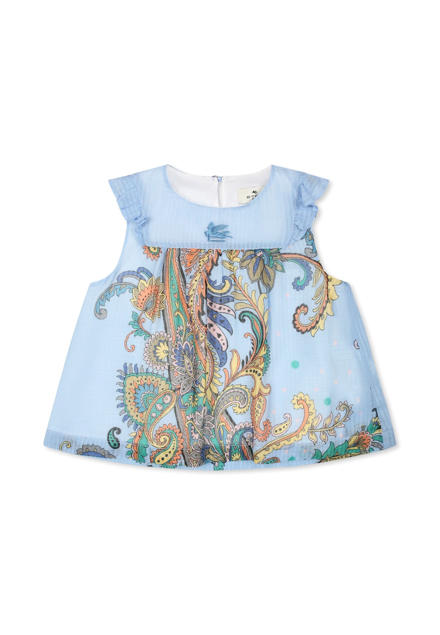 Etro Paisley-print Dress In Light Blue