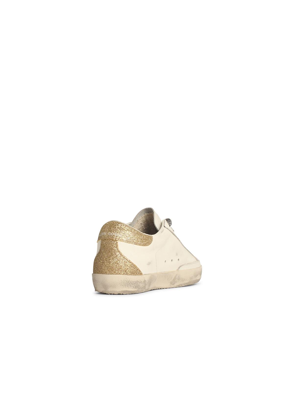 GOLDEN GOOSE WHITE LEATHER SNEAKERS