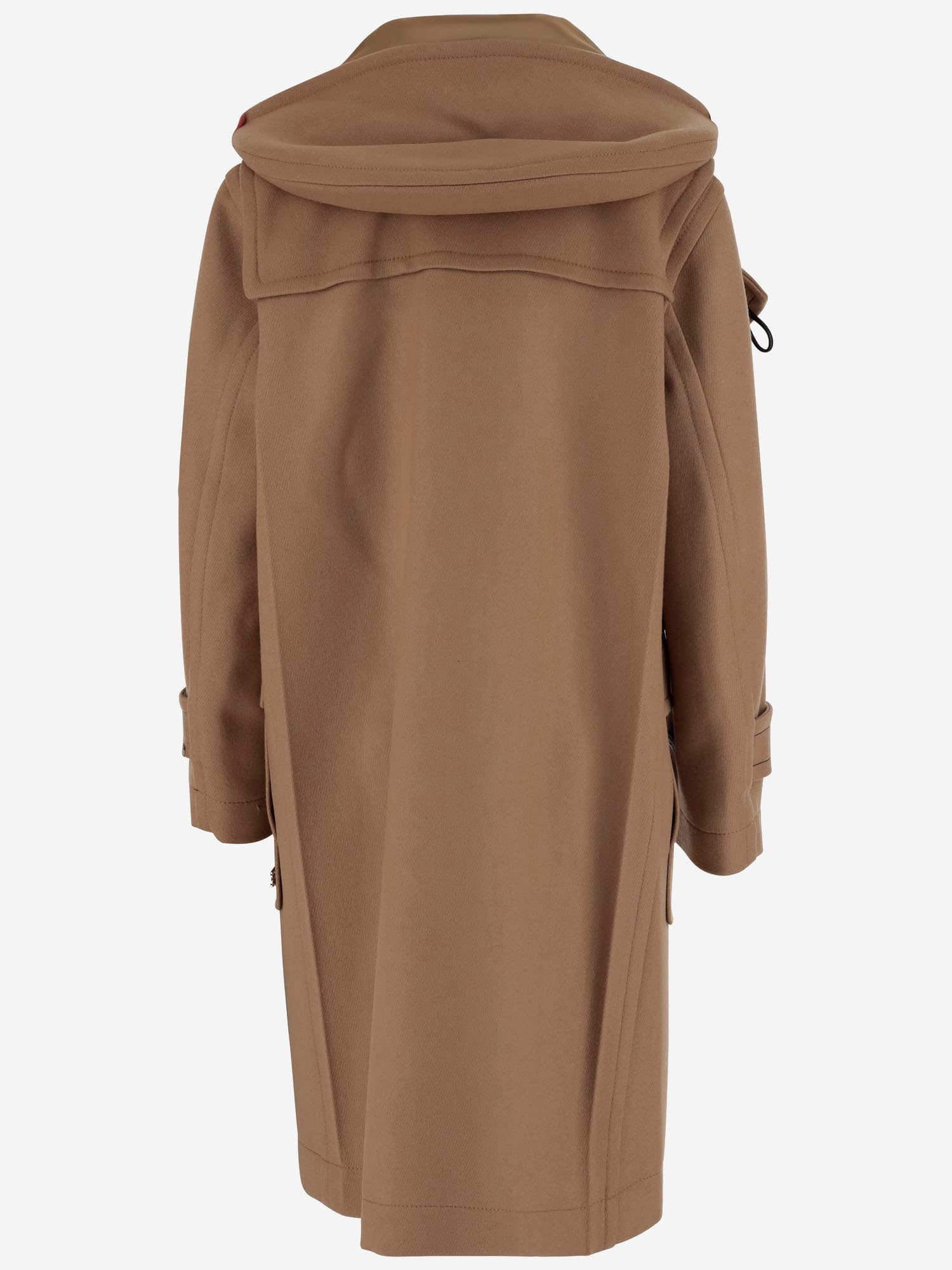 Shop Victoria Beckham Long Wool Coat In Beige