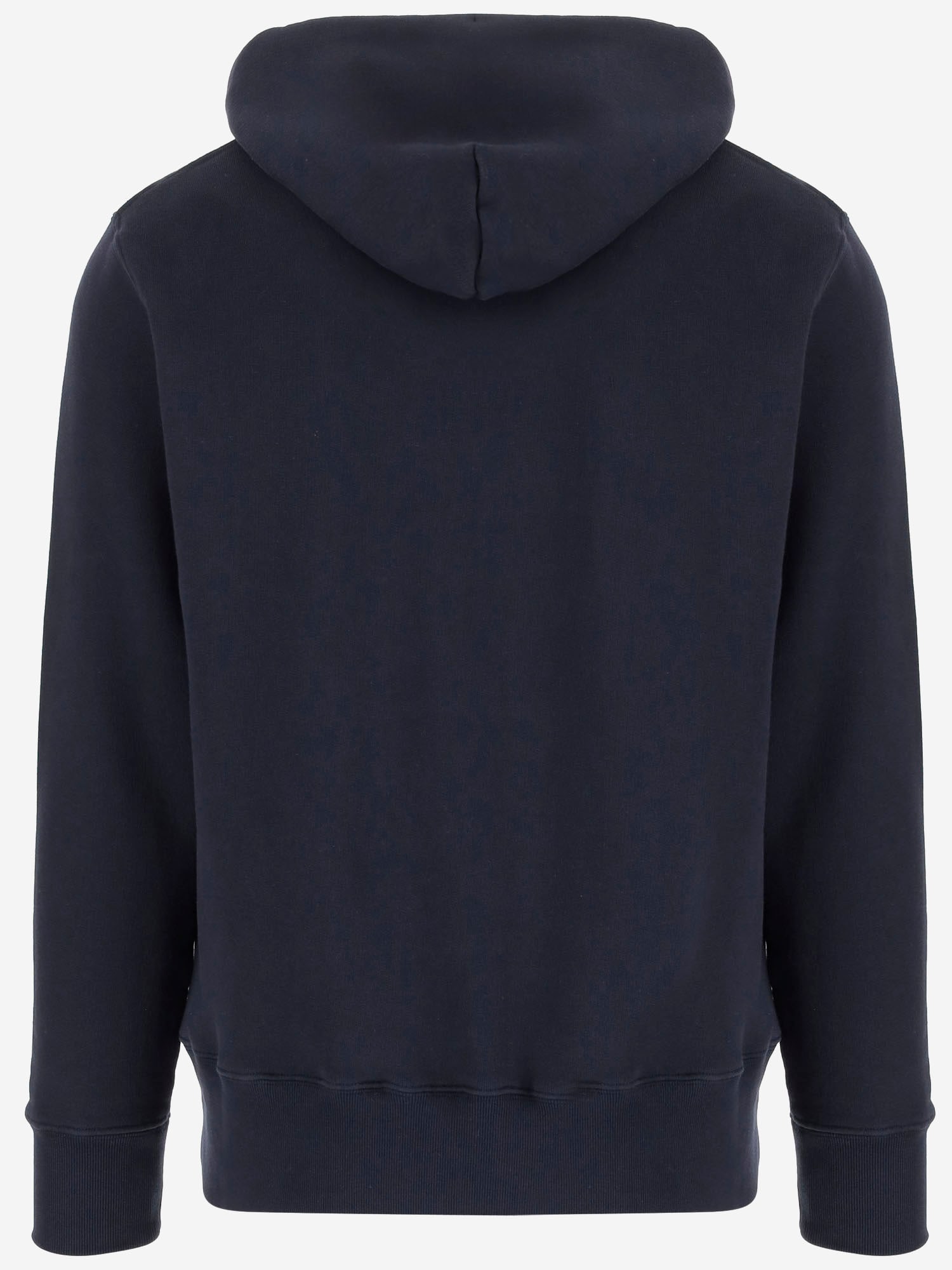 Autry Hooded Sweatshirt Drawstring Ribbed Cuffs In Blu