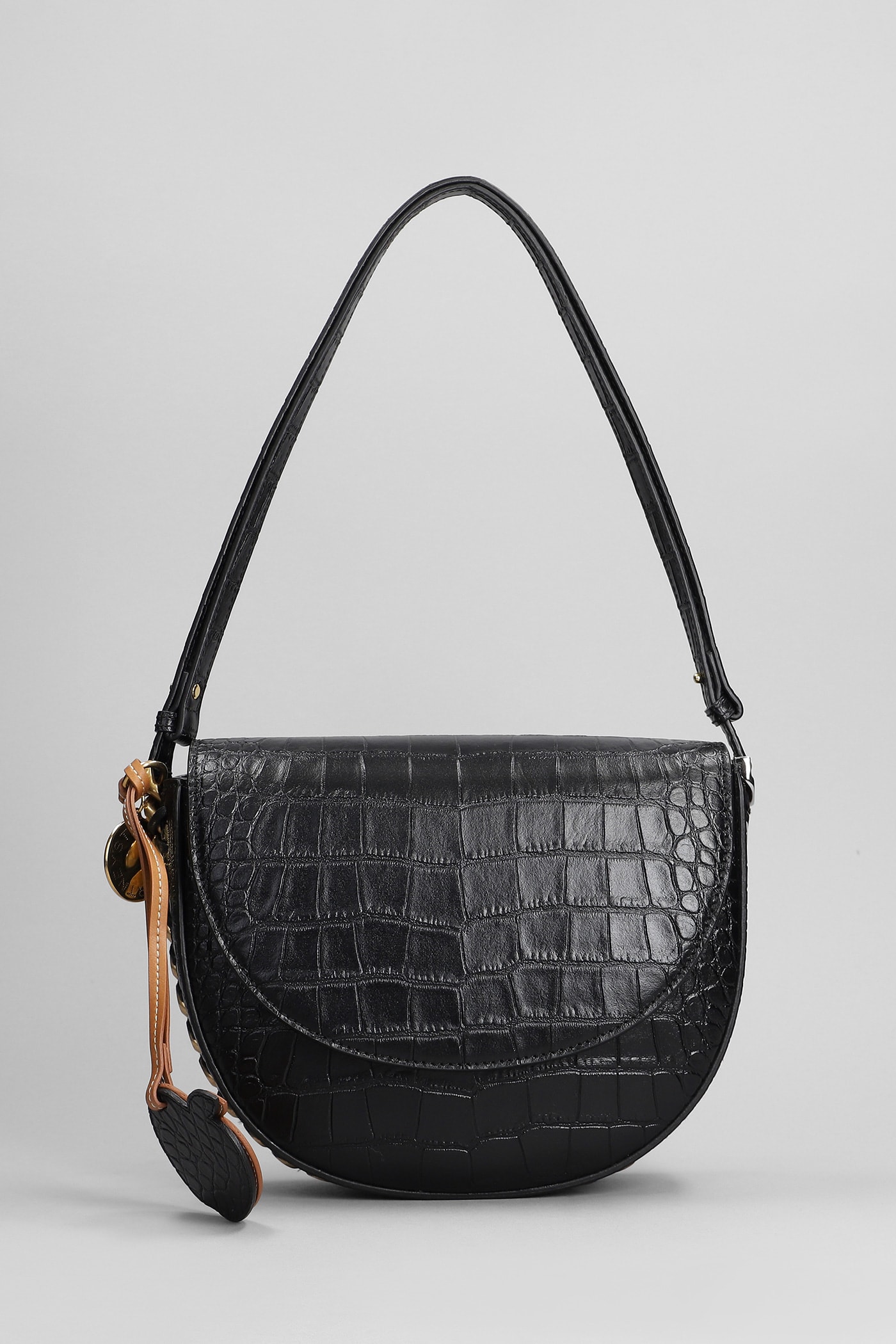 Shop Stella Mccartney Shoulder Bag In Black Faux Leather