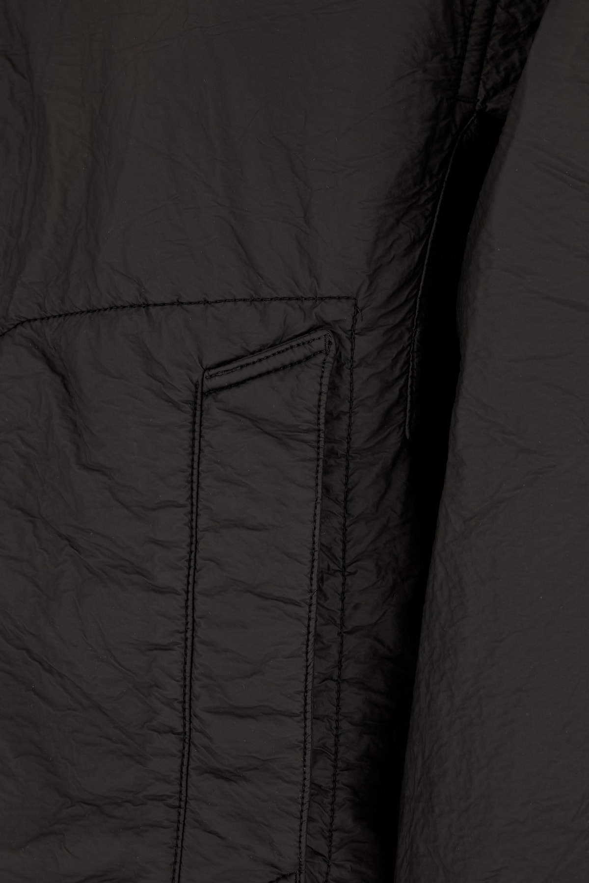 C.p. Company Synthetic Leather Jacket Featuring Pockets In Black