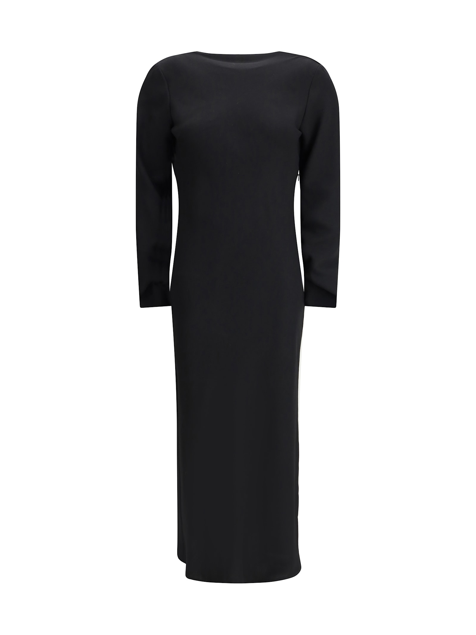 Crida Milano Tunisi Midi Dress In Cady In Black