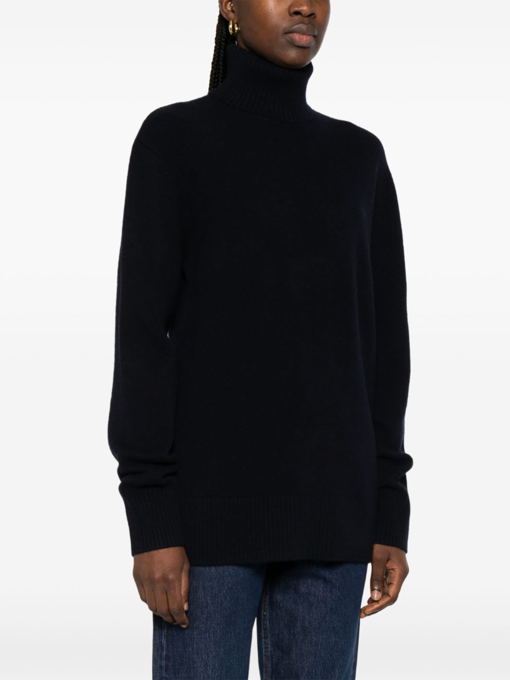 Totême Toteme Women Cashmere Turtle-neck Jumper In Blue