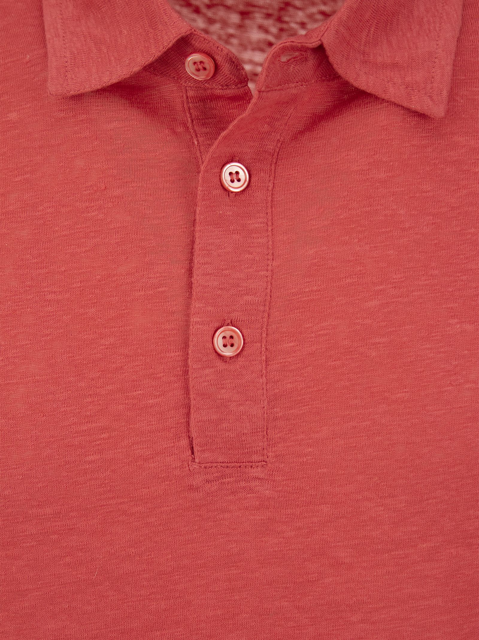 Shop Majestic Linen Polo Shirt With Buttons In Red