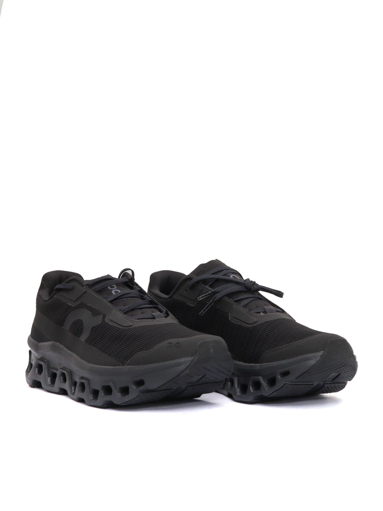 On Cloudmster Void Rubber-trimmed Mesh Running Sneakers In Black