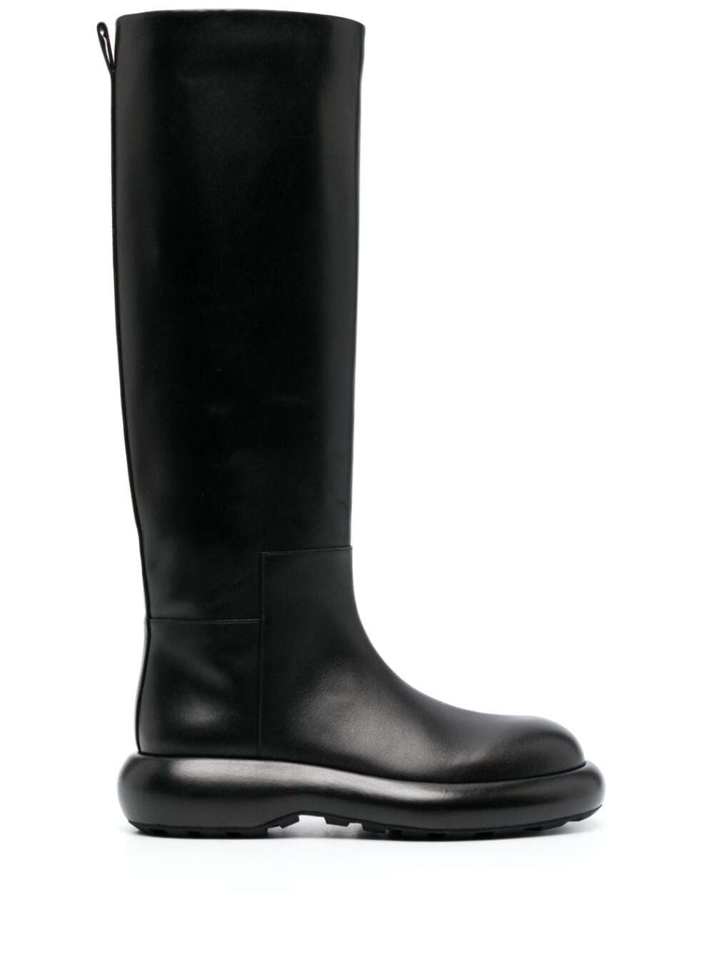 Shop Jil Sander Strong Form Box Leather Boots In Black