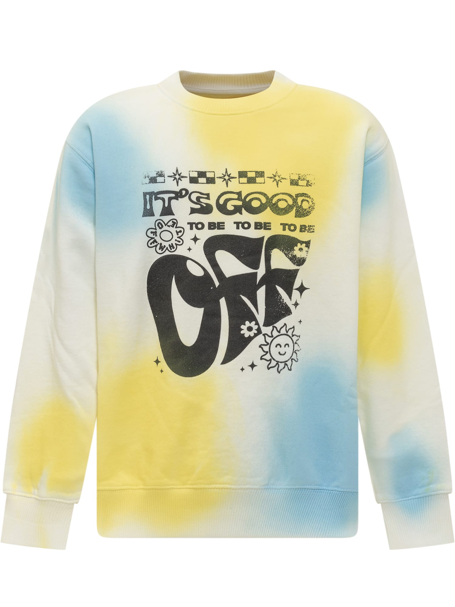Off-white Kids' Colour Spot Sweatshirt In Sprayed Bl