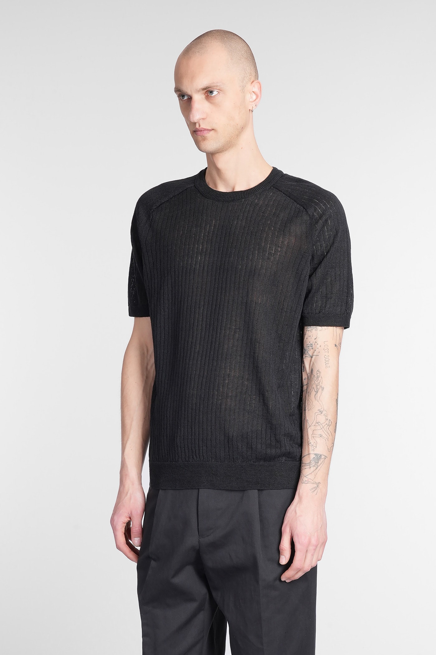 Roberto Collina Knit T-shirt In Black