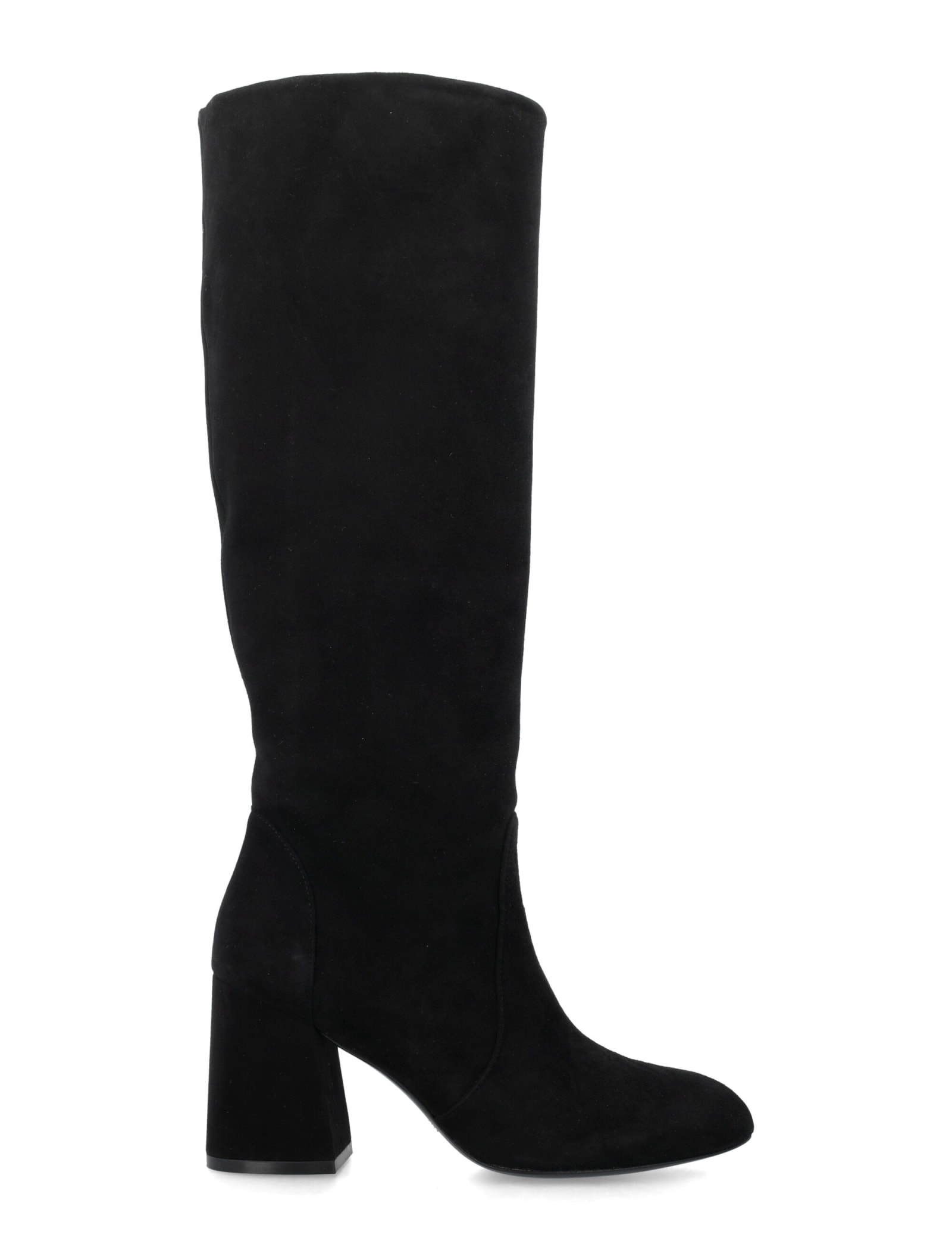 Stuart Weitzman Flare Block 85 Slouch Boot In Black