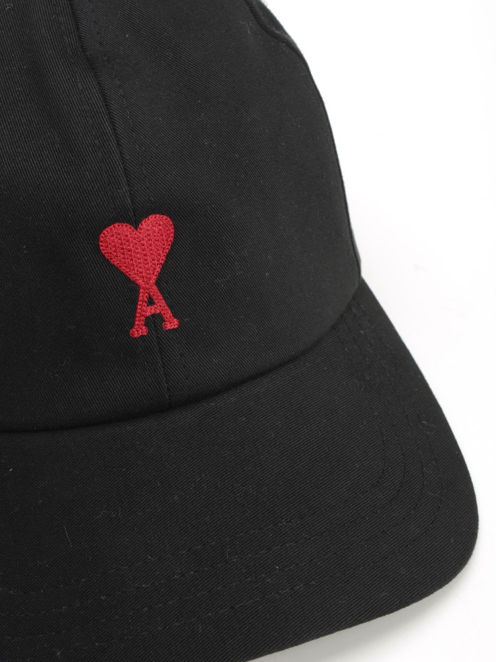 Ami Alexandre Mattiussi Embroidered-logo Baseball Cap In Black