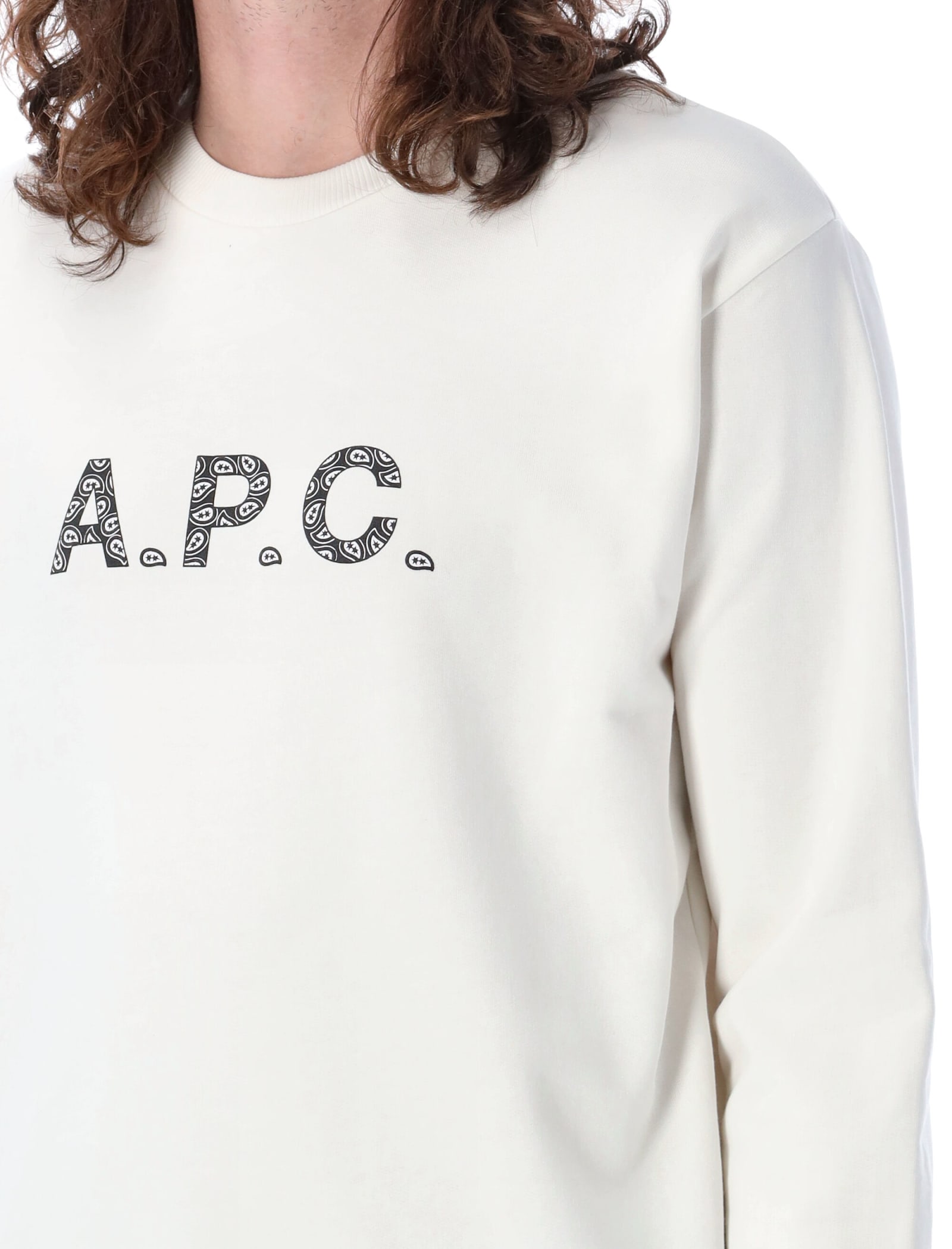 Shop Apc Timothy Sweatshirt In White Black