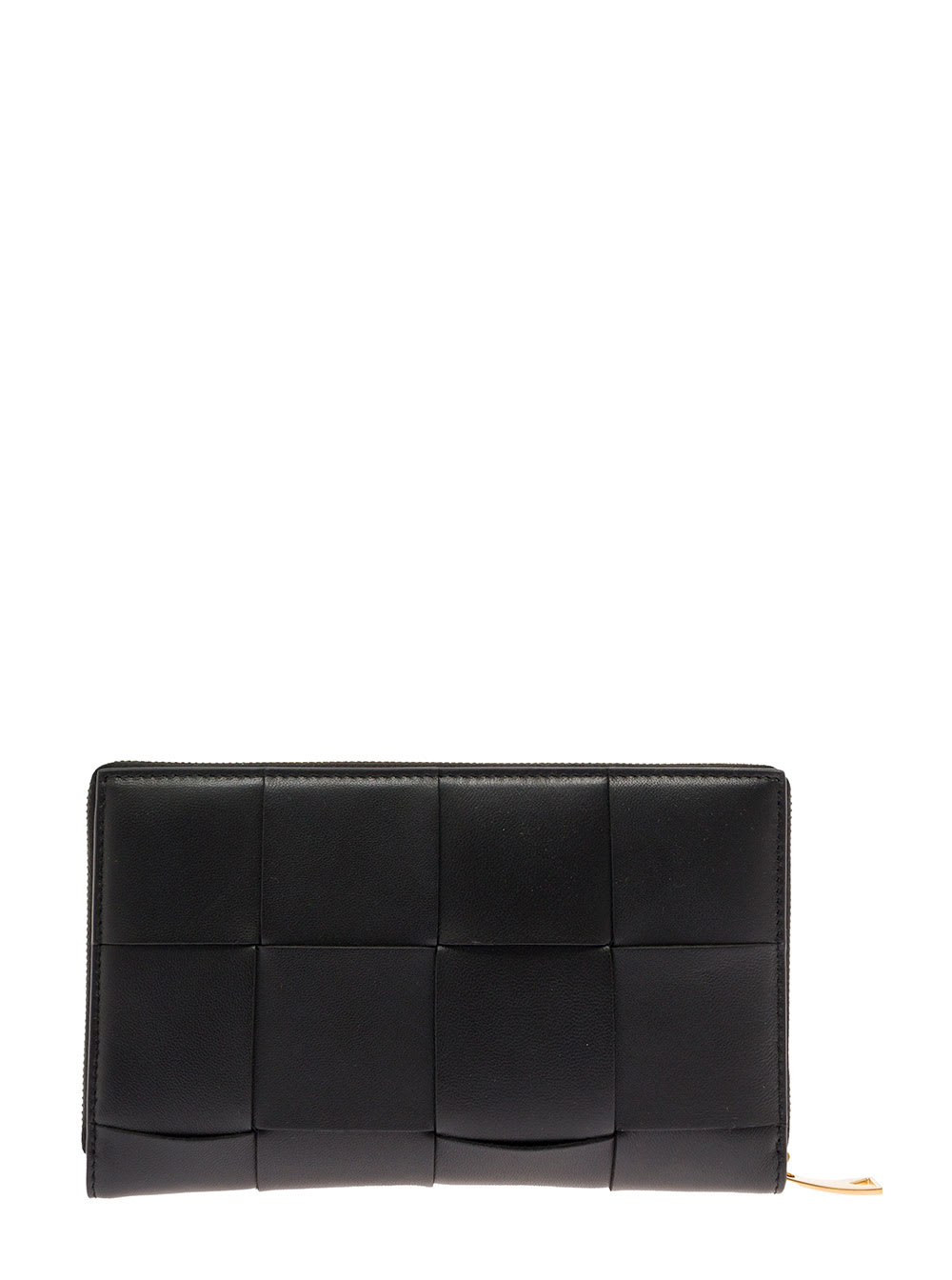 Black Intreccio Nappa Leather Wallet Bottega Veneta Woman