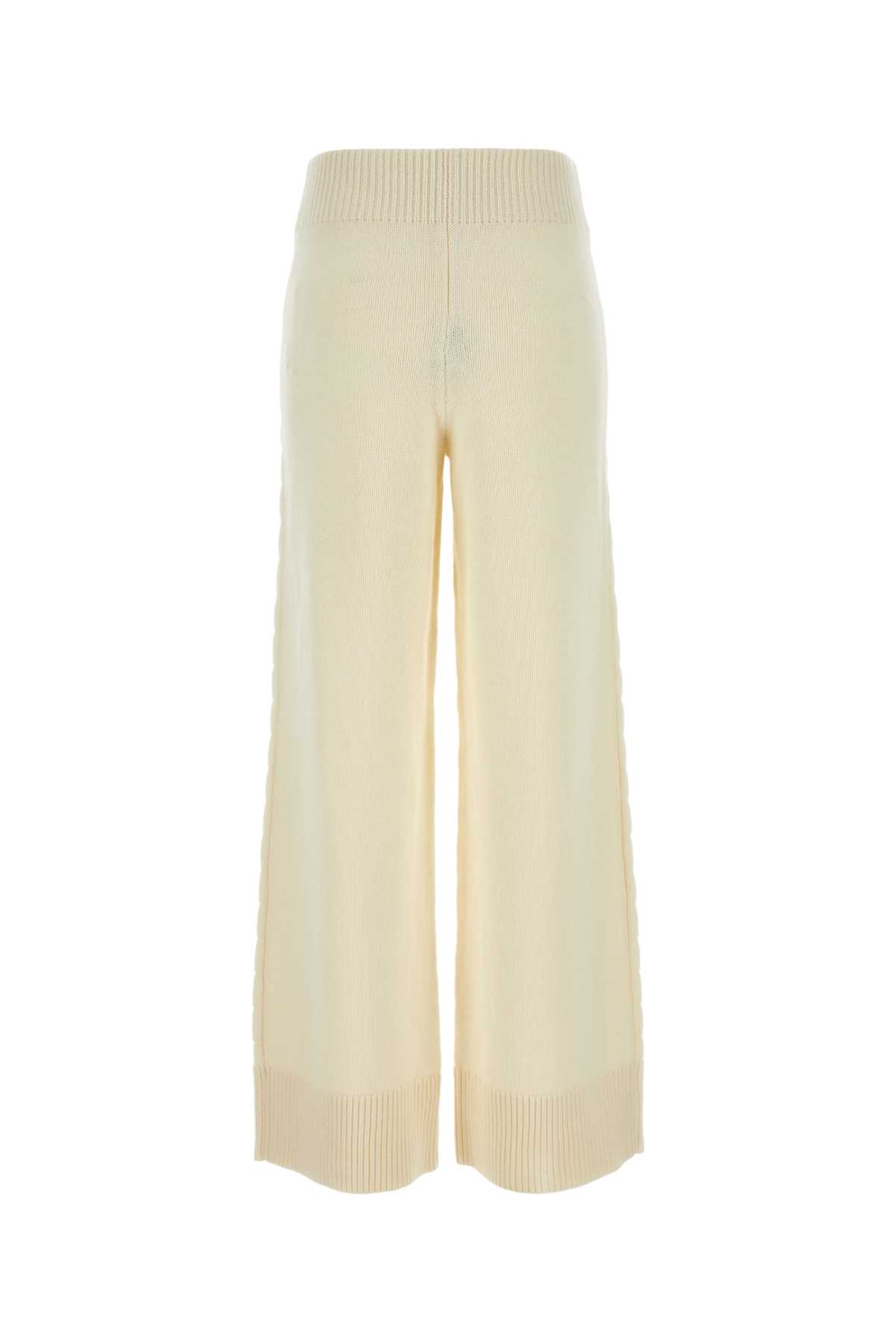 Camilla And Marc Ivory Wool Blend Ash Wide-leg Pant In Brightcream