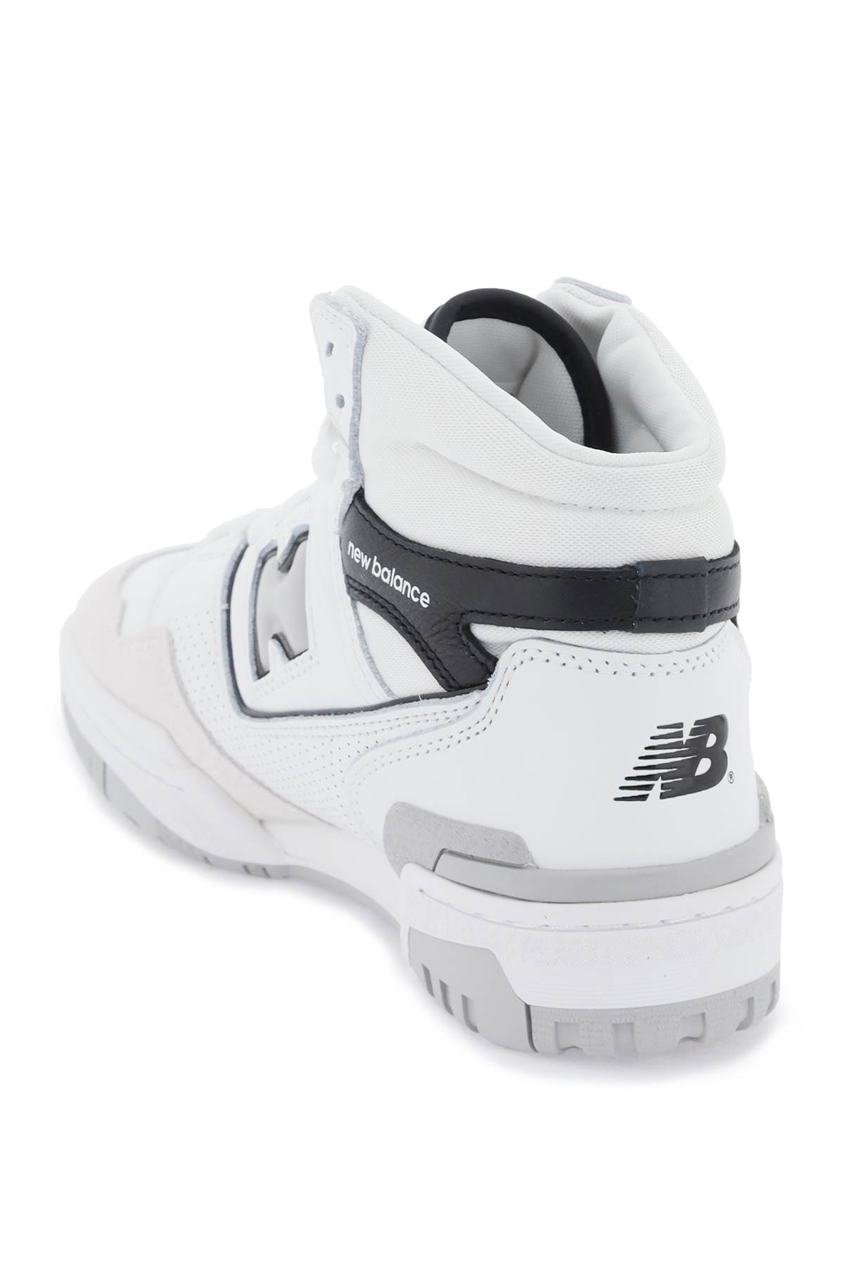 Shop New Balance 650 Sneakers In White Black (white)