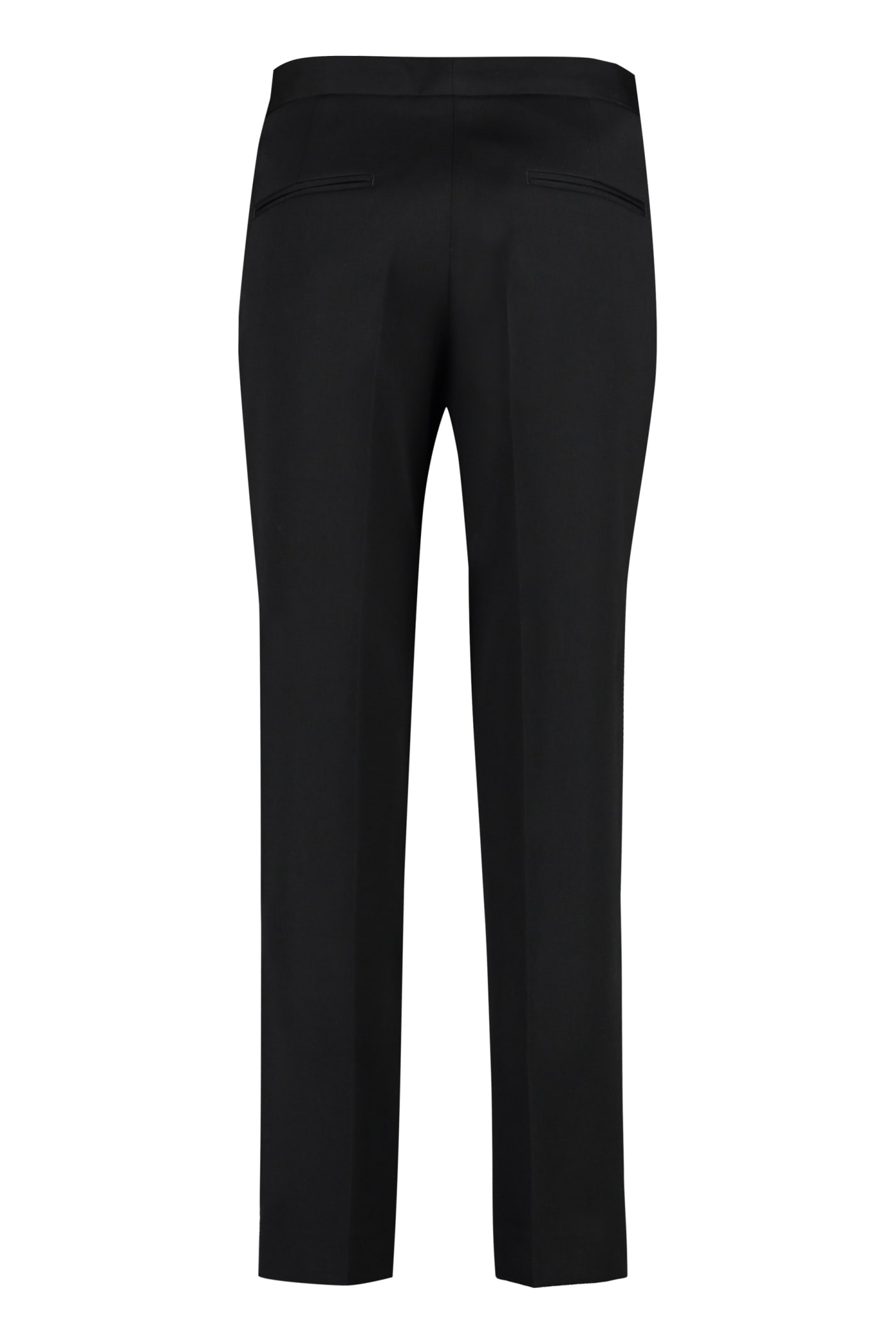 Shop Jil Sander Wool Cropped Trousers In Black