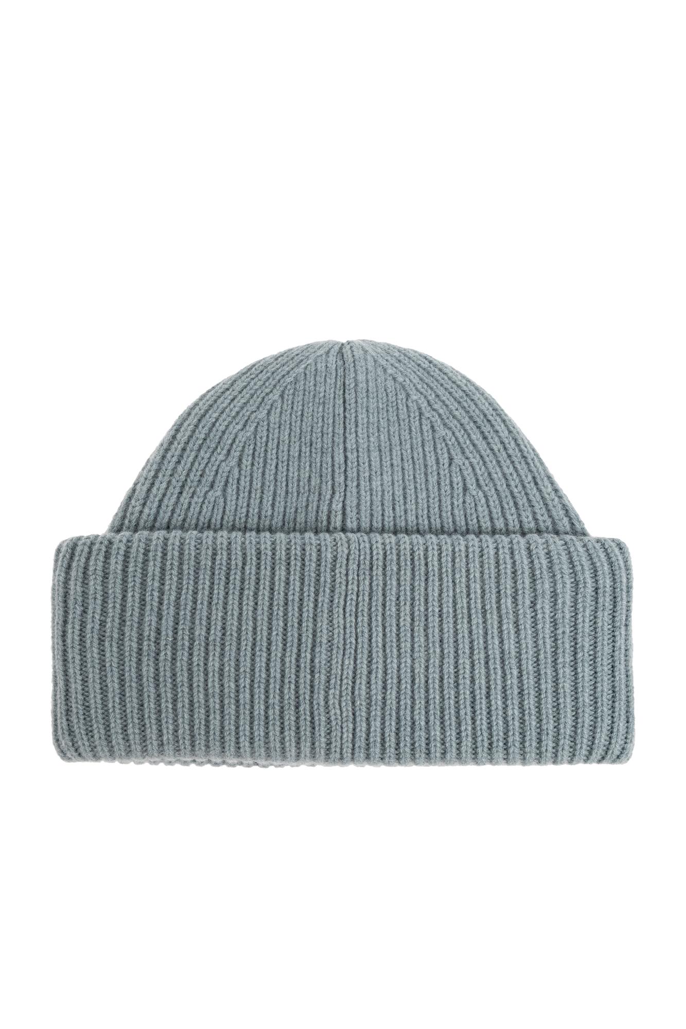 Acne Studios Wool Hat With Logo In Blue