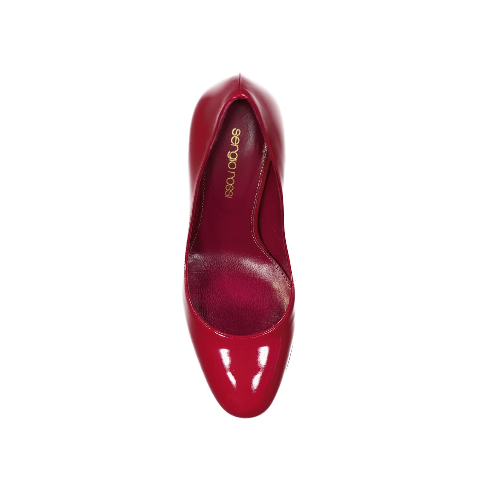 Sergio Rossi Red Calf Leather Pumps With Polished Finish