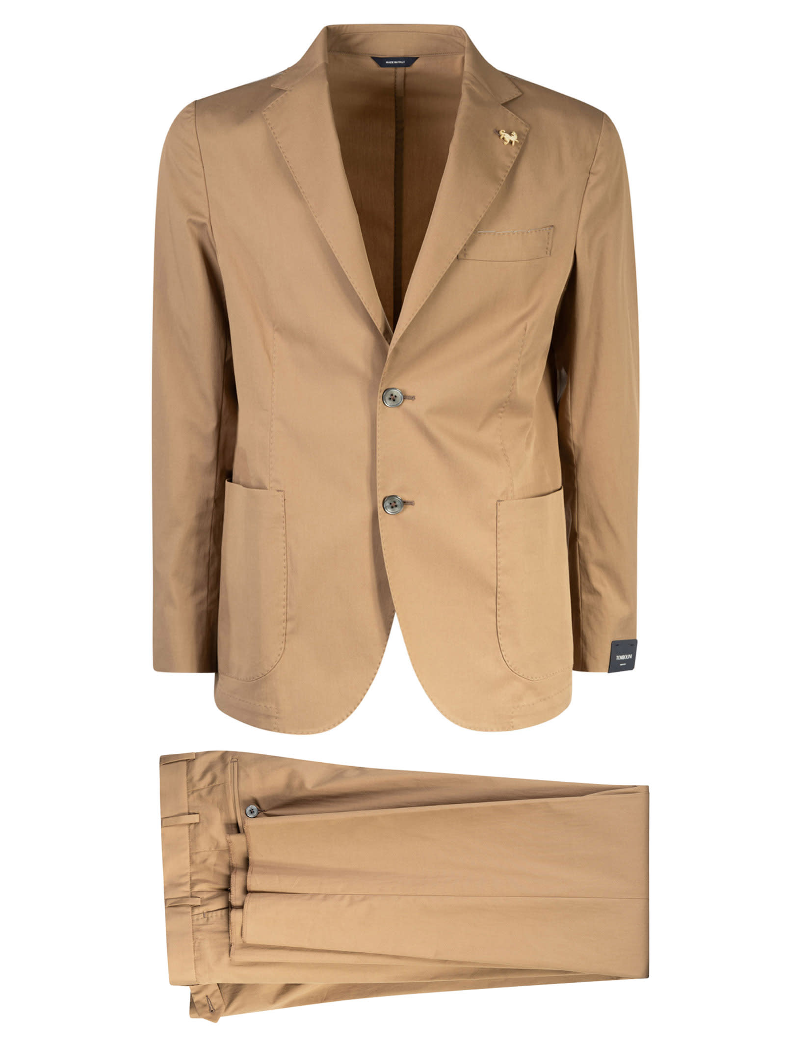 Tombolini Two-button Suit In Gold