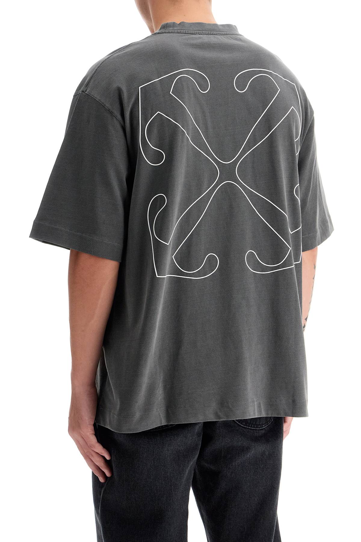 Shop Off-white Outline Arrow T-shirt Design In Black - White (grey)