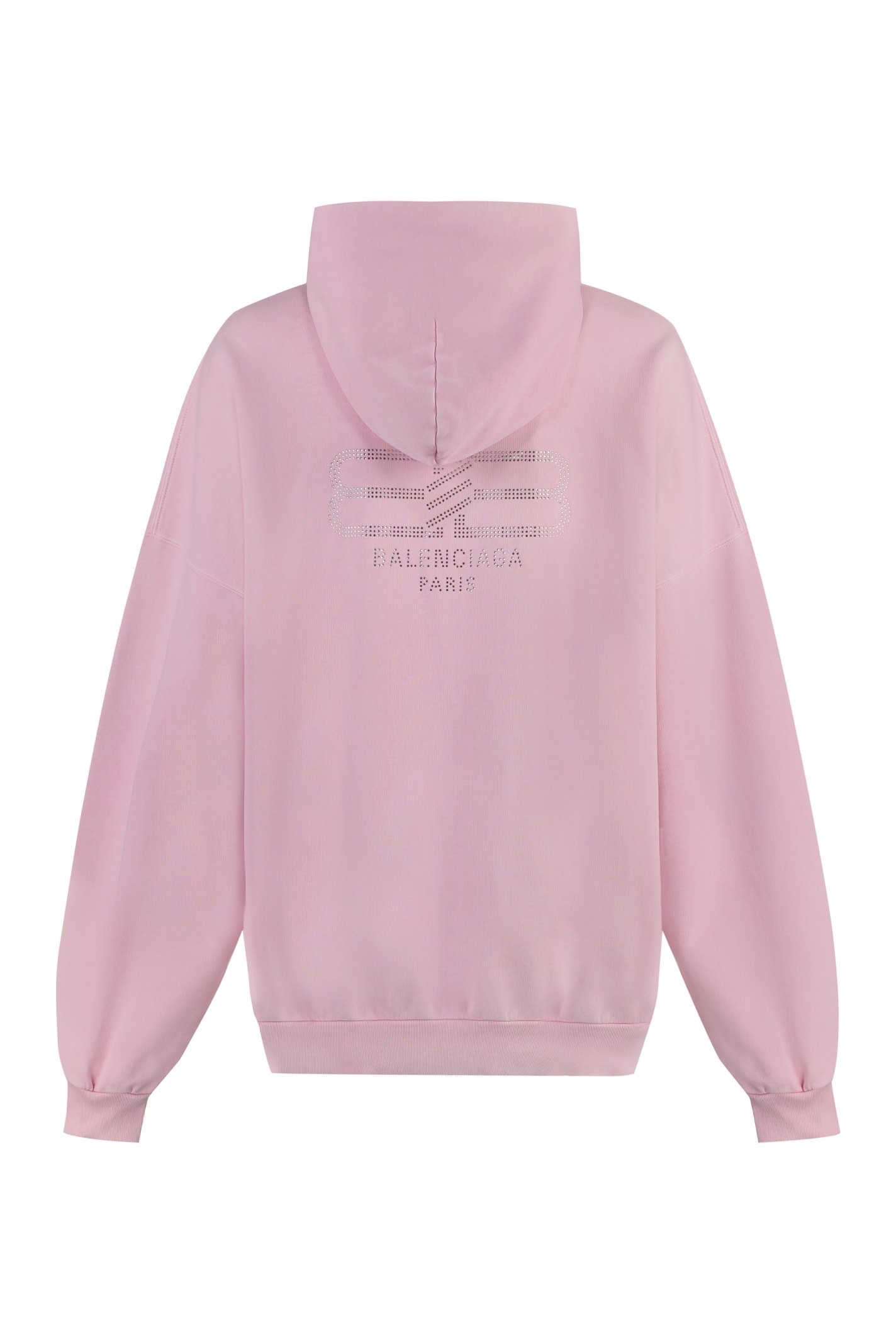Shop Balenciaga Cotton Hoodie In Pink