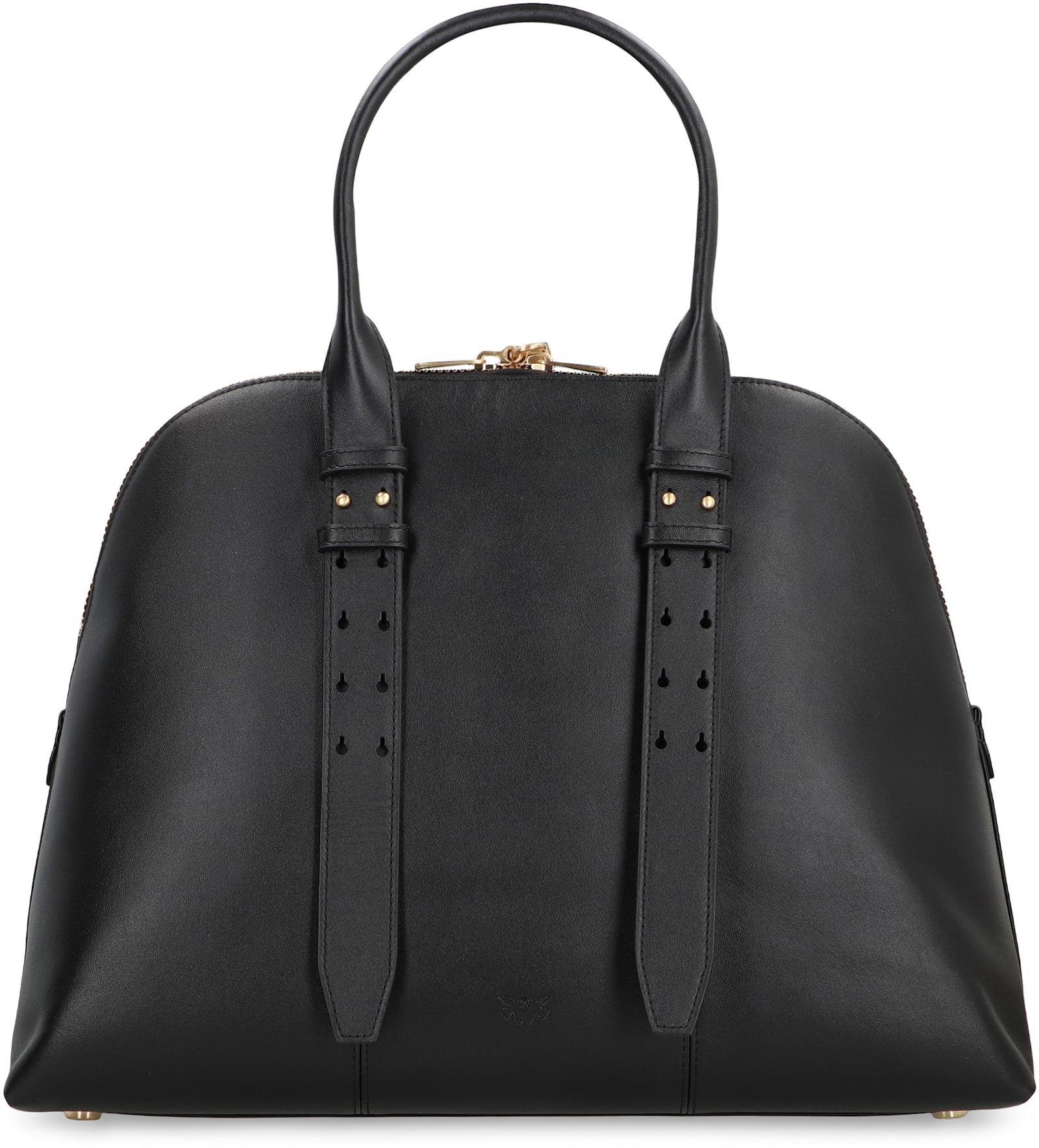 Pinko Bowling Bag Escape Maxi In Leather In Black