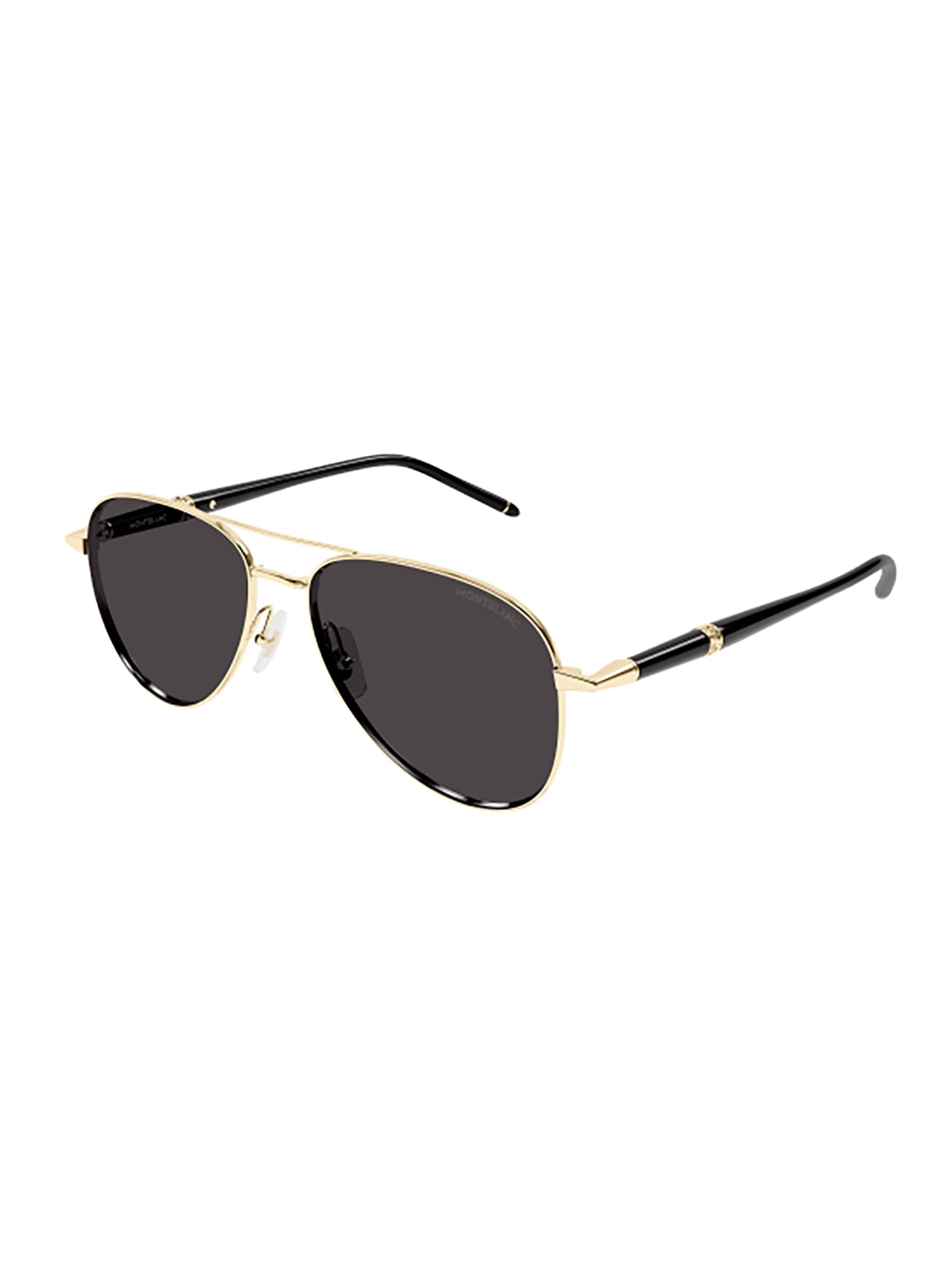 Shop Montblanc Mb0345s Sunglasses In Gold Black Grey