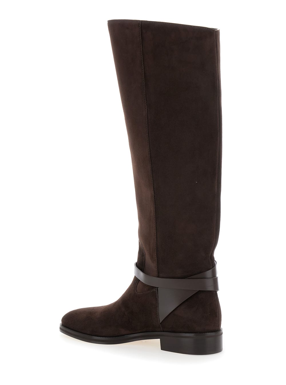 Jimmy Choo Suede Lawton Kb Flat Boots Women In Brown
