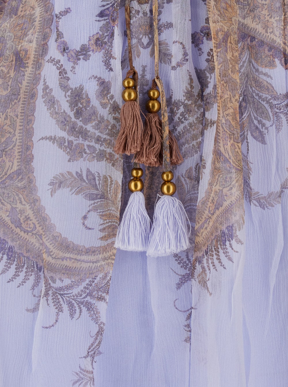 Zimmermann Printed Crepe Hypnotic Blouse In Blue