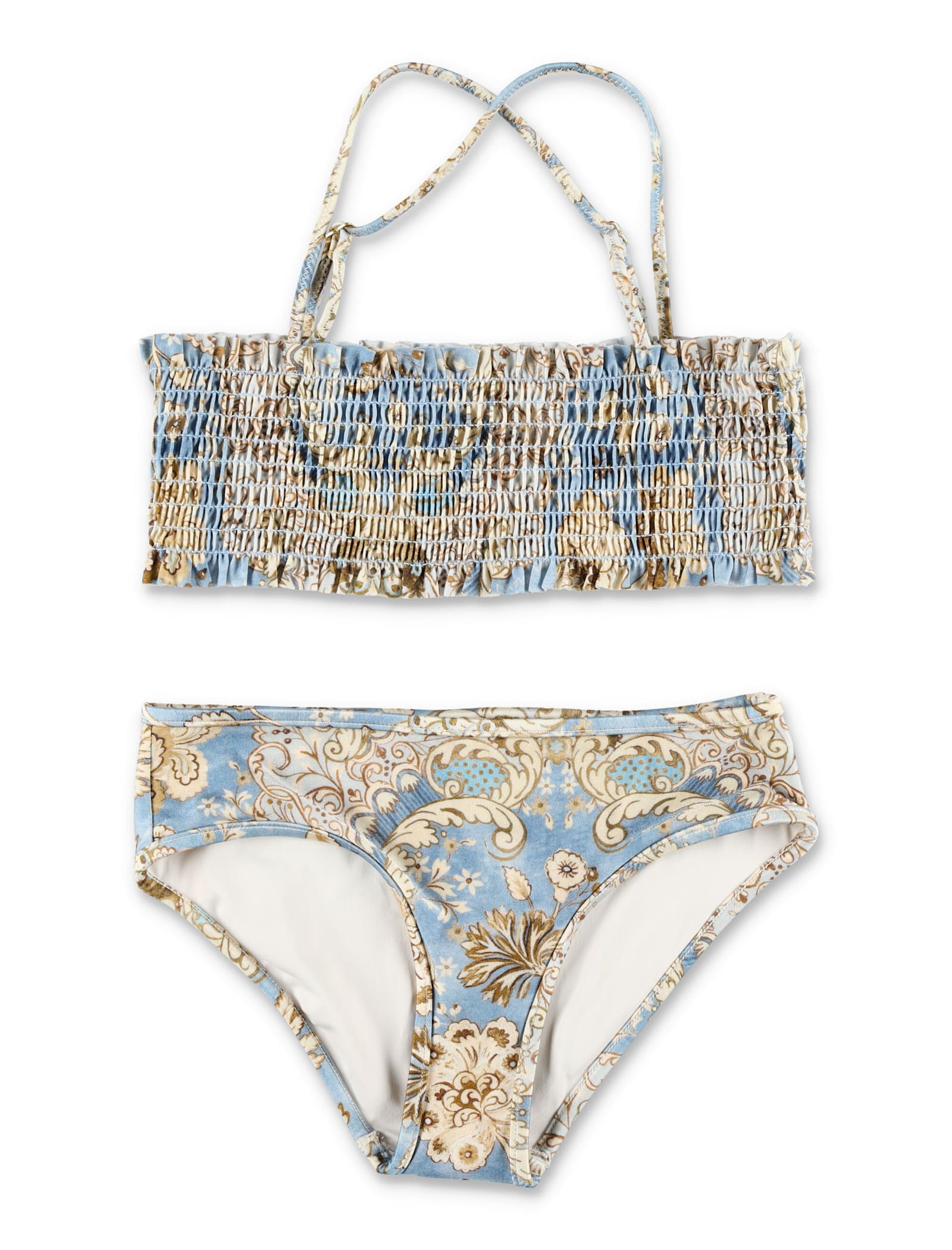 Zimmermann Bikini Shirred In Multi