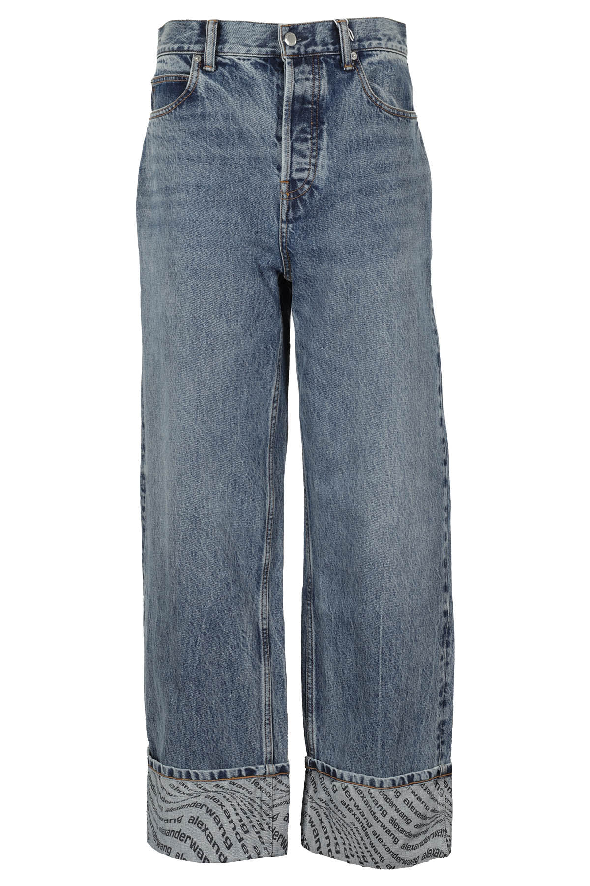 ALEXANDER WANG WIDE JEAN LOGO