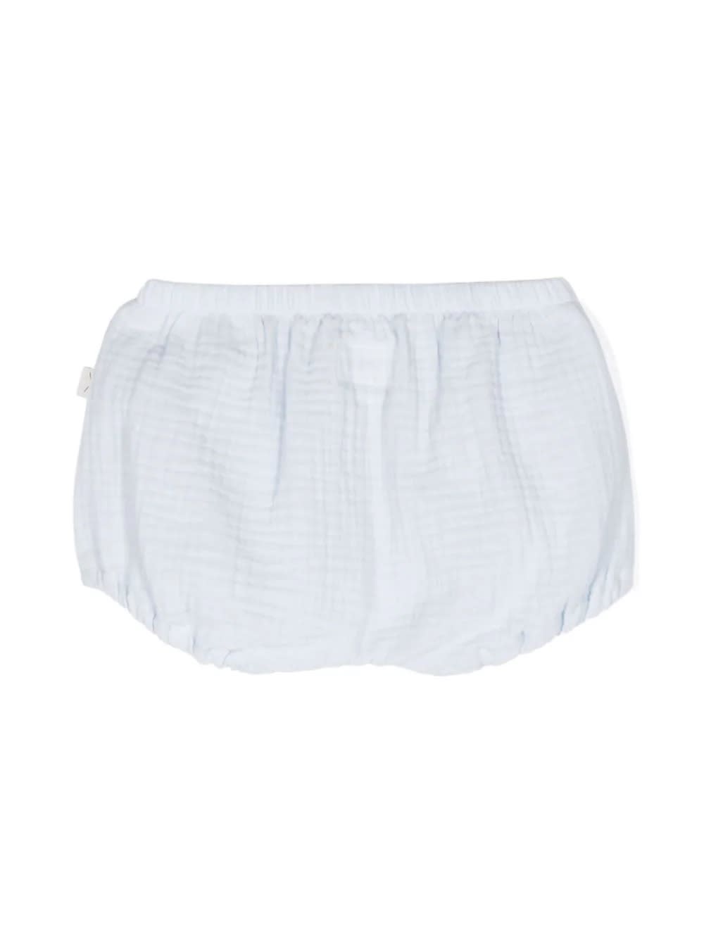 Shop Teddy &amp; Minou Baby Blue Cotton Gauze Shorts