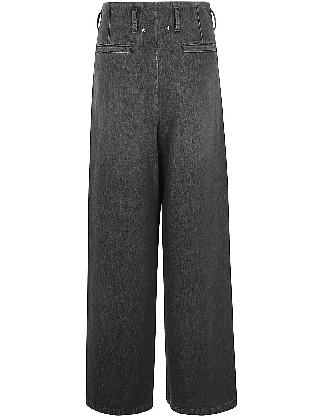 Shop Golden Goose Journey Pant Wide Leg In Medium Wash In Black