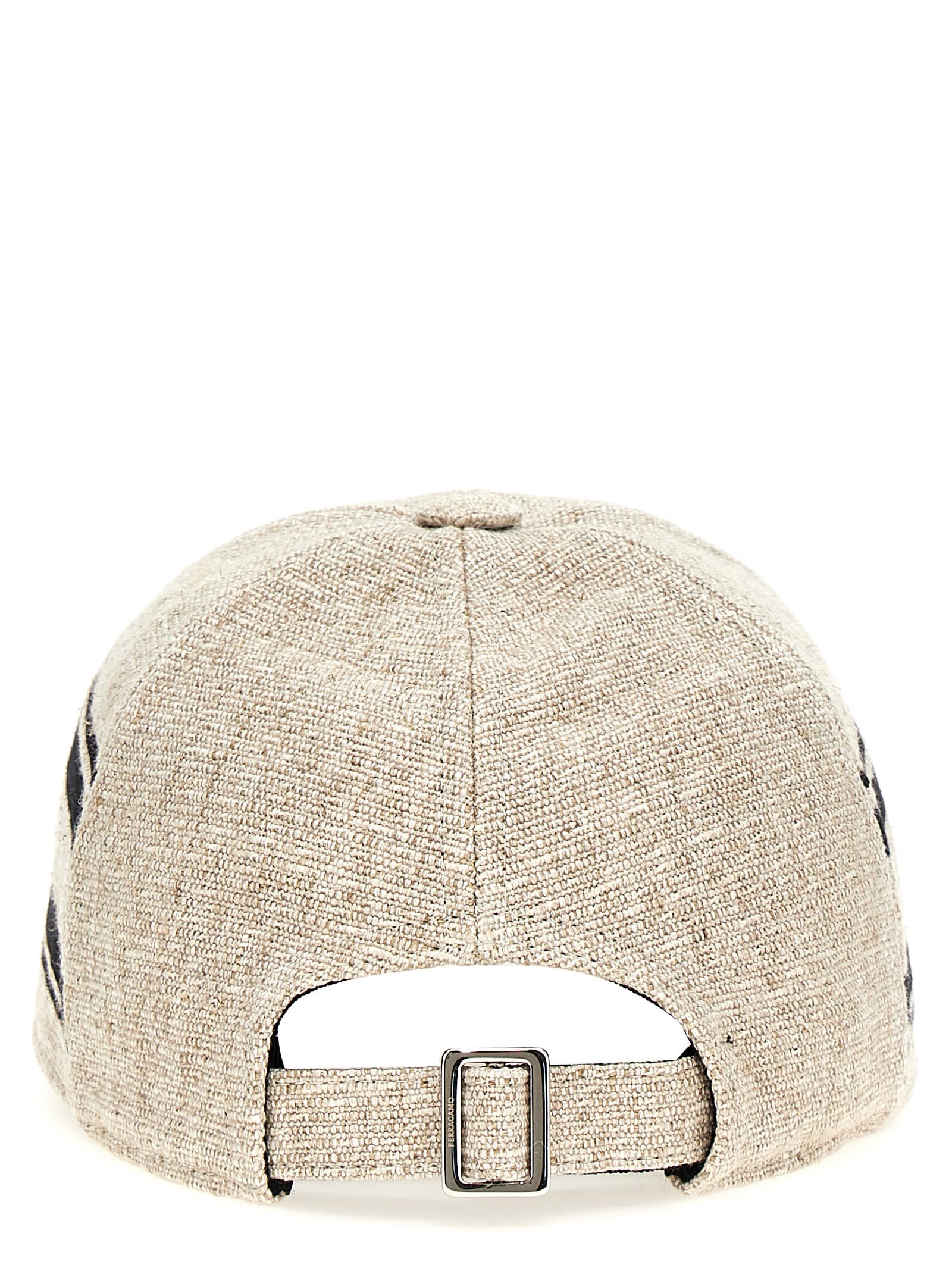 Shop Ferragamo Resort Baseball Cap In Beige