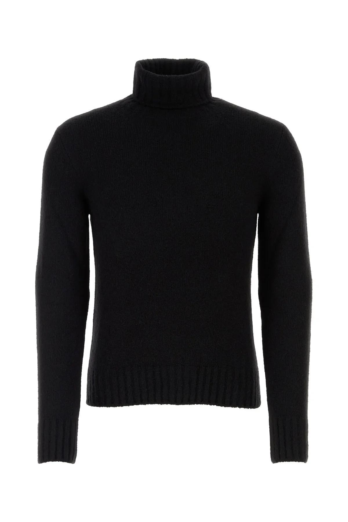 Tom Ford Wool Turtleneck Sweater In Black