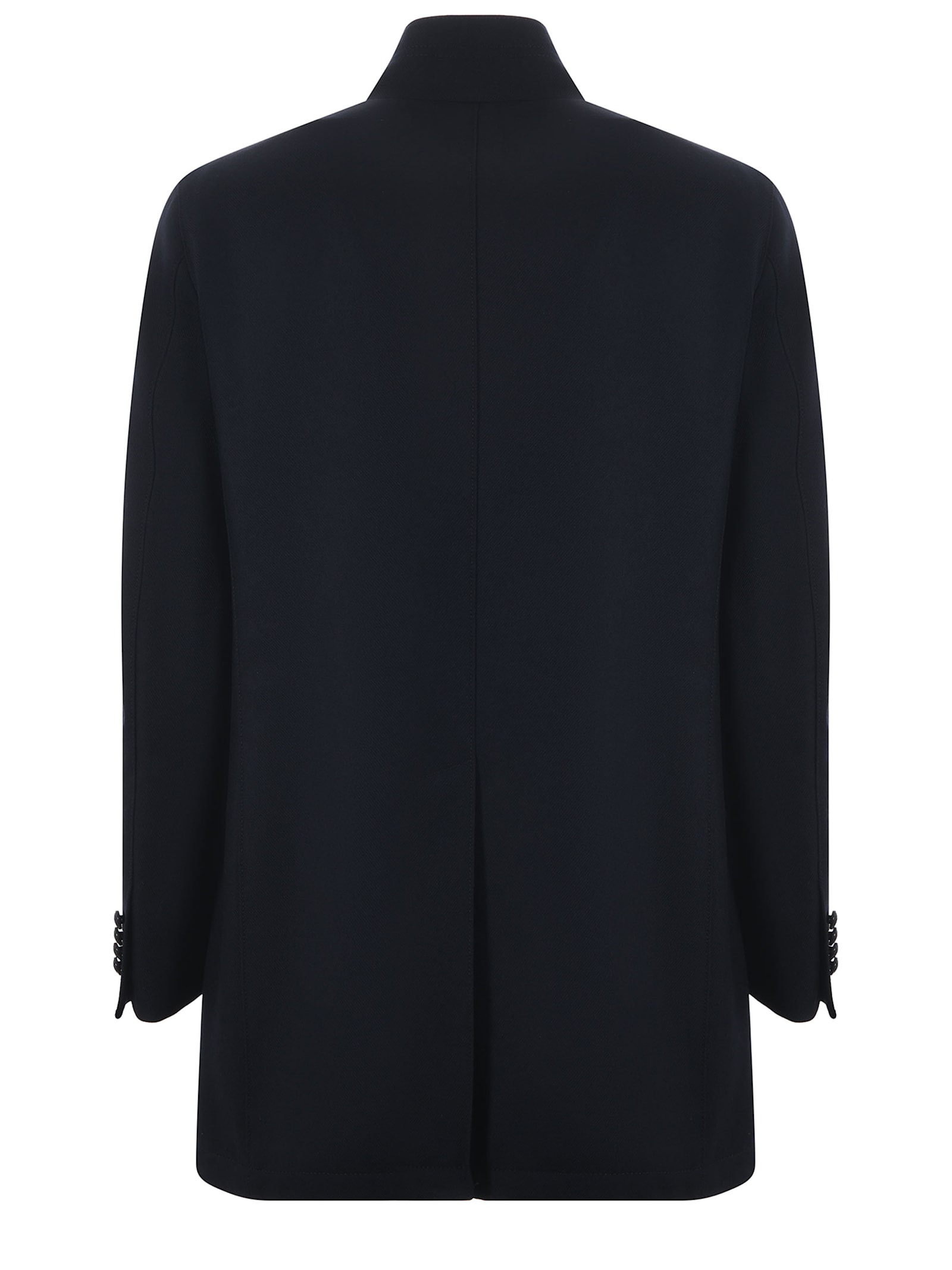 Shop Tagliatore Coat In Blue