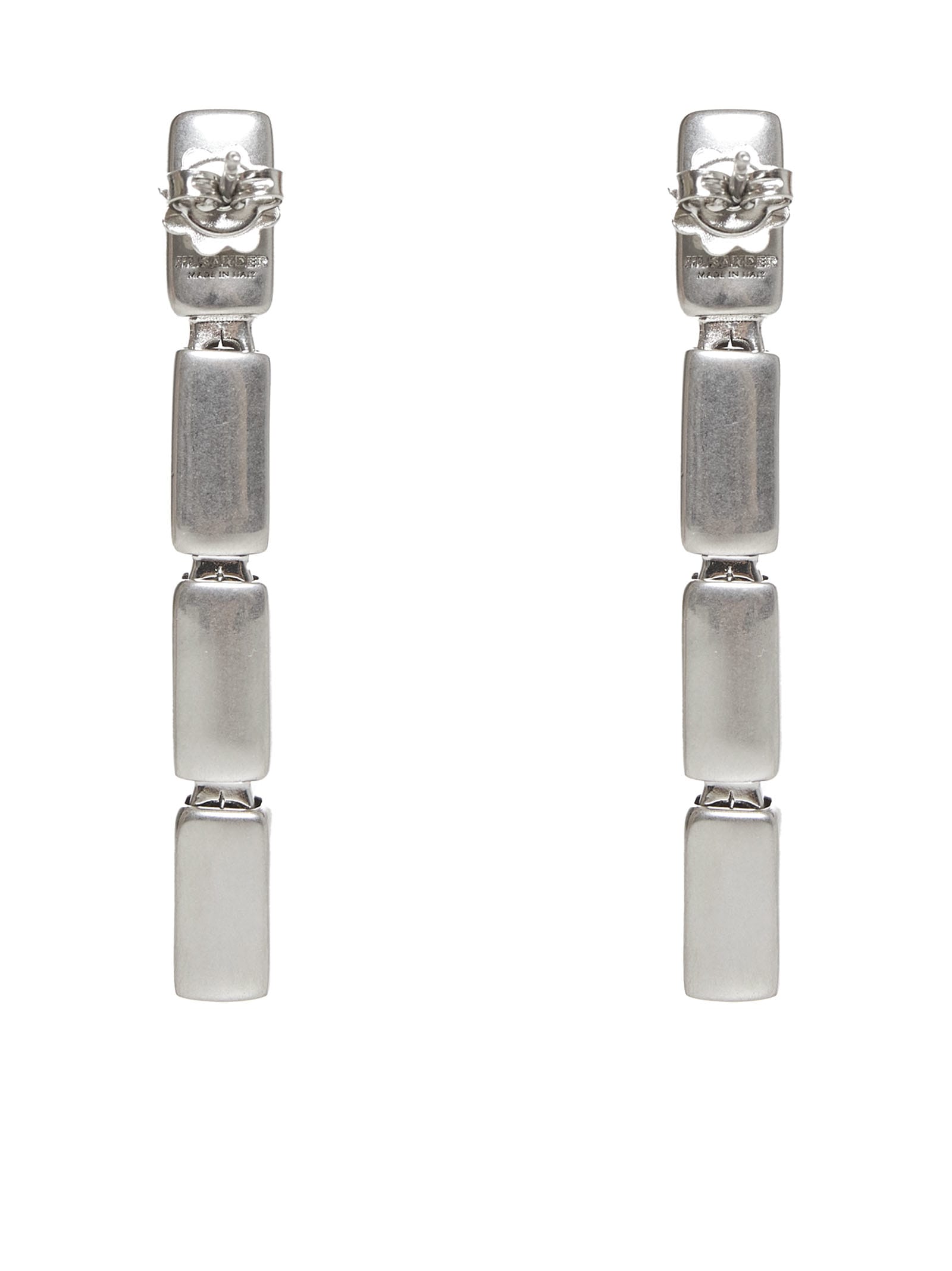 Shop Jil Sander Earrings In Argento