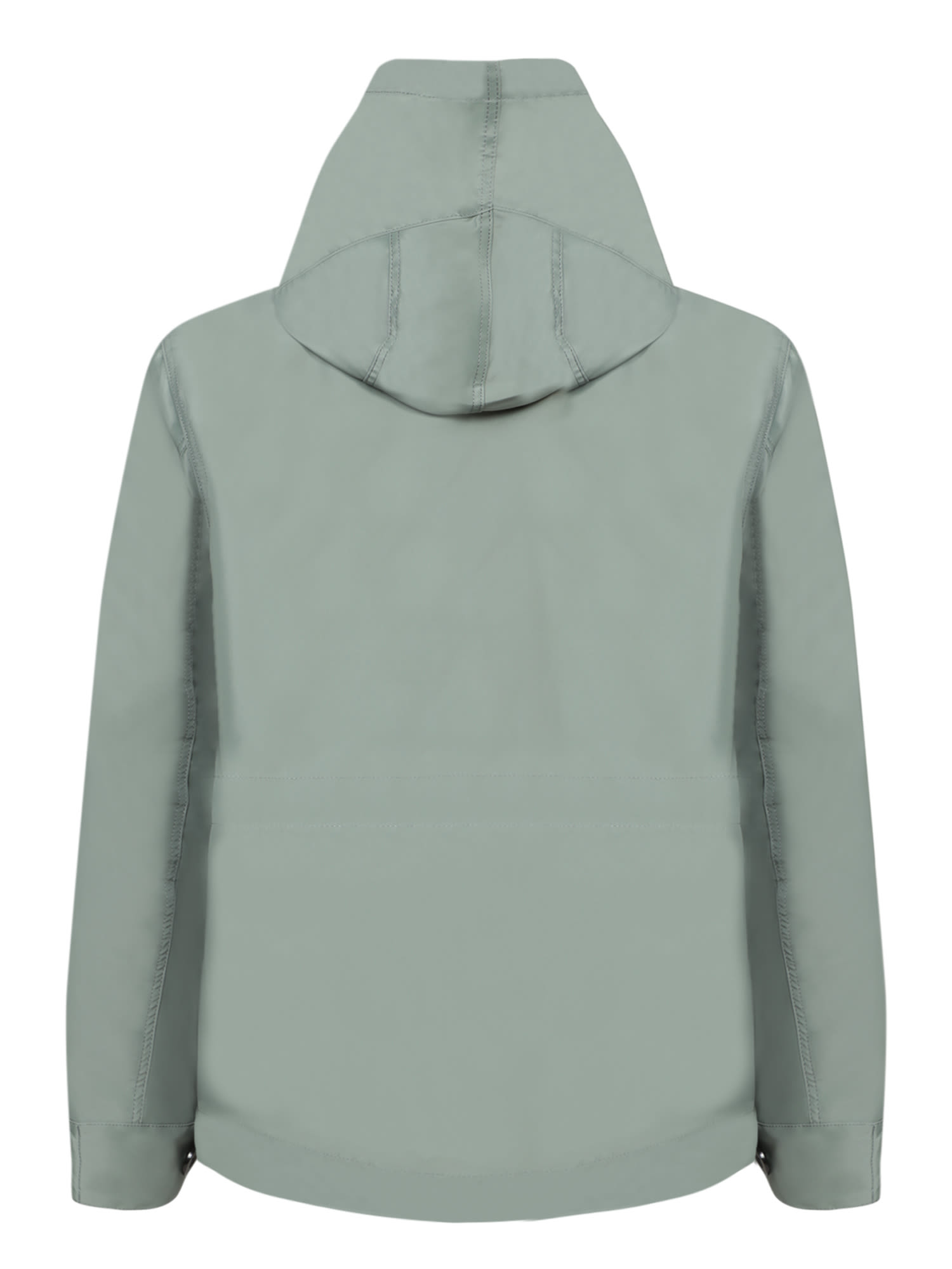 SACAI BLUE AND KHAKI NYLON TWILL SWEATSHIRT 