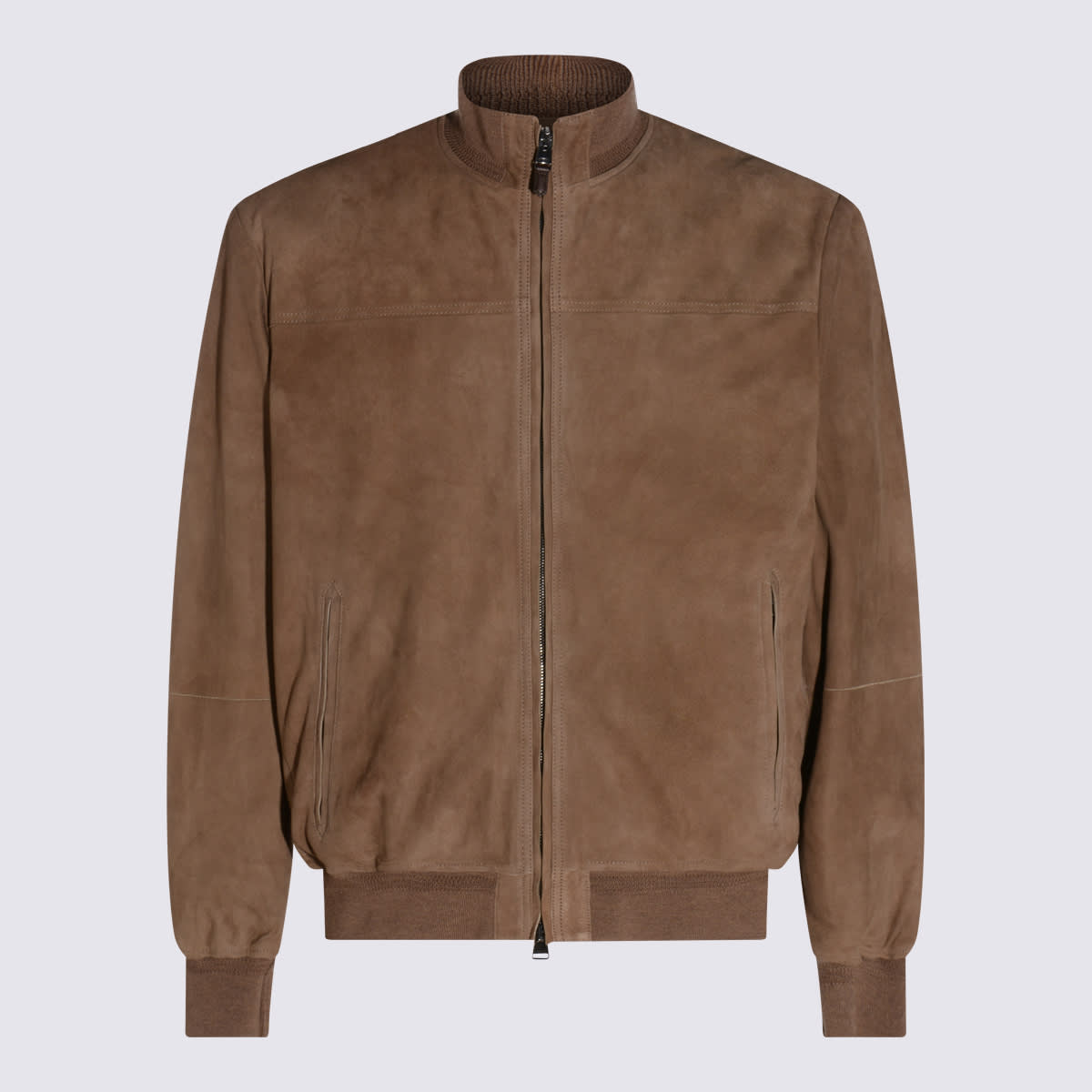 Canali Light Brown Leather Jacket Canali Light Brown Leather Jacket