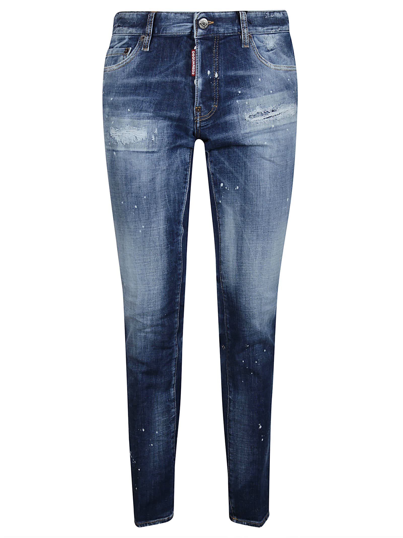 Shop Dsquared2 Slim Jeans In Navy Blue