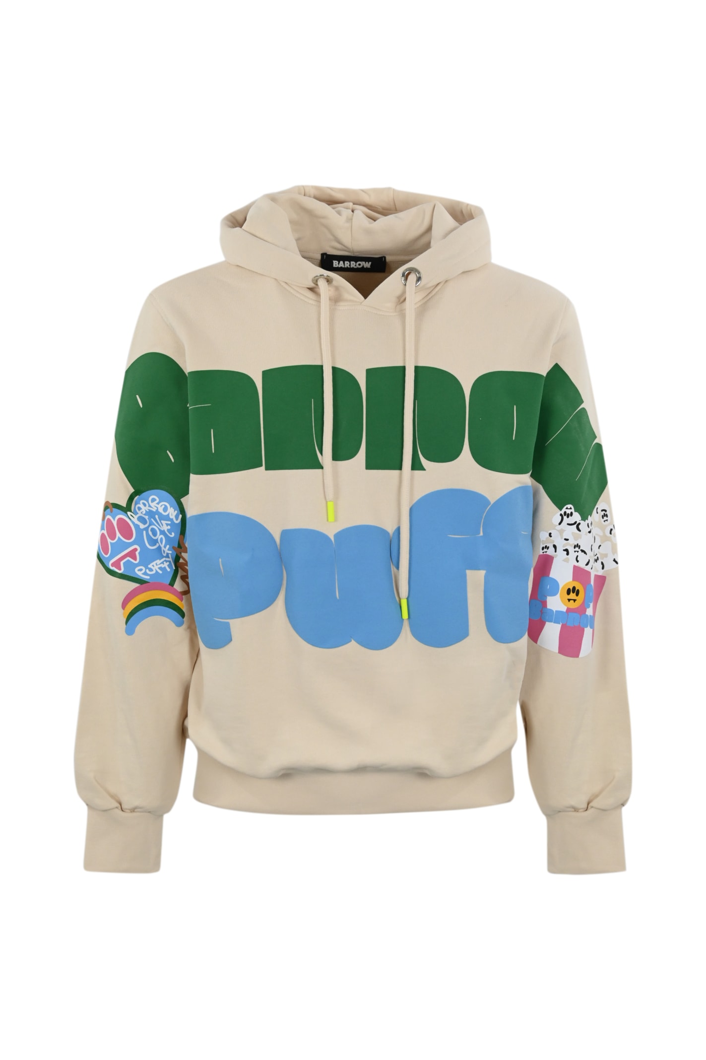 Shop Barrow Cotton Sweatshirt With Puff Print In Turtledove
