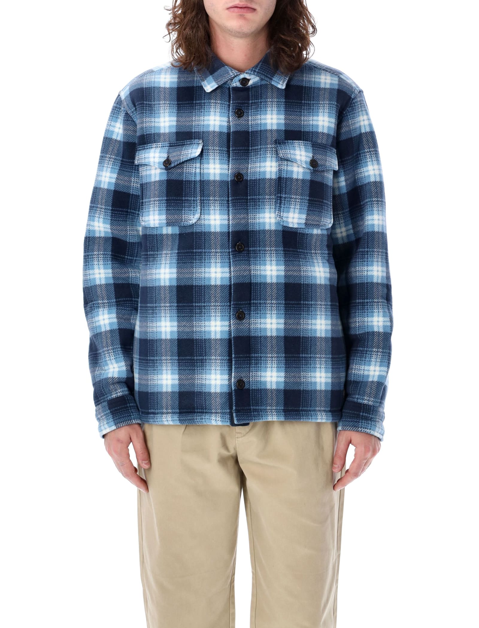 Shop Polo Ralph Lauren Check Shirt Jacket In Blue Check
