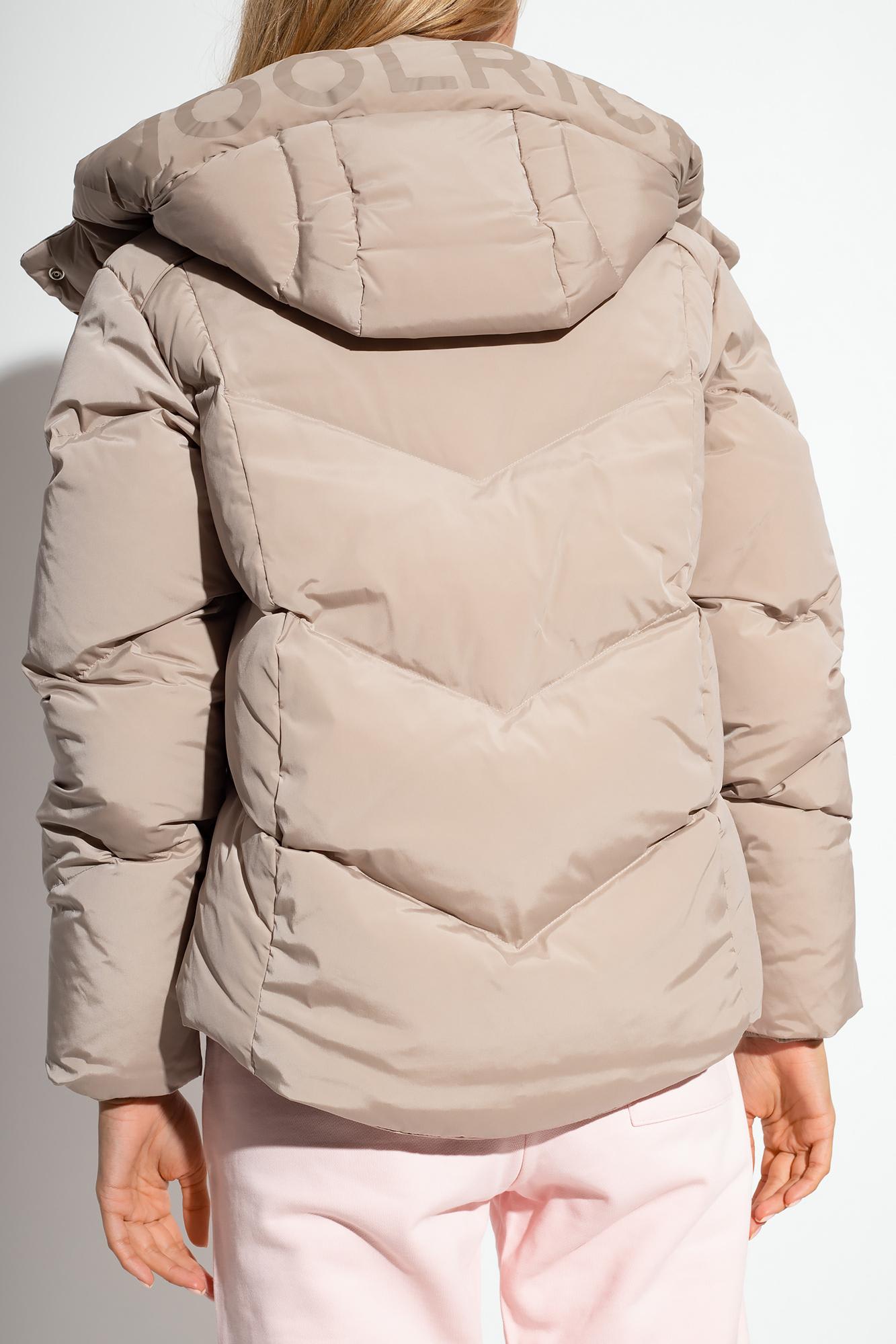 Shop Woolrich Alsea Down Jacket In Taupe