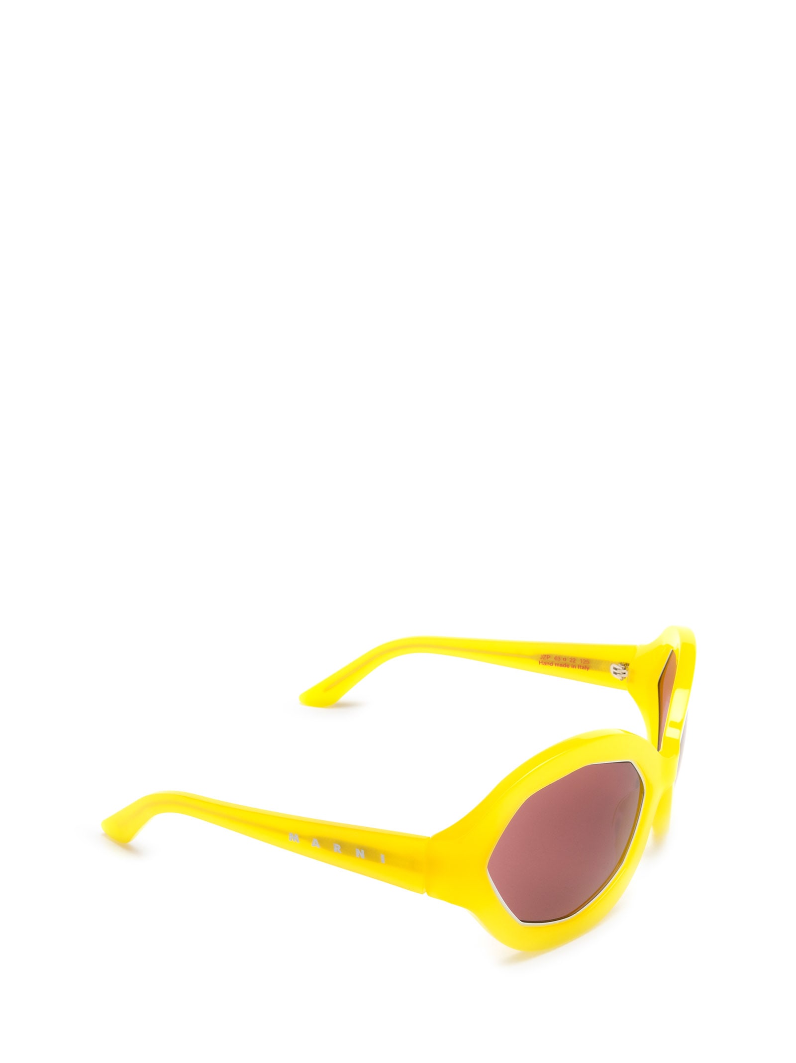 Shop Marni Eyewear Cumulus Cloud Yellow Sunglasses