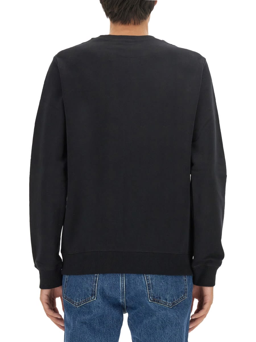 Shop Apc Sweatshirt With Logo In Black