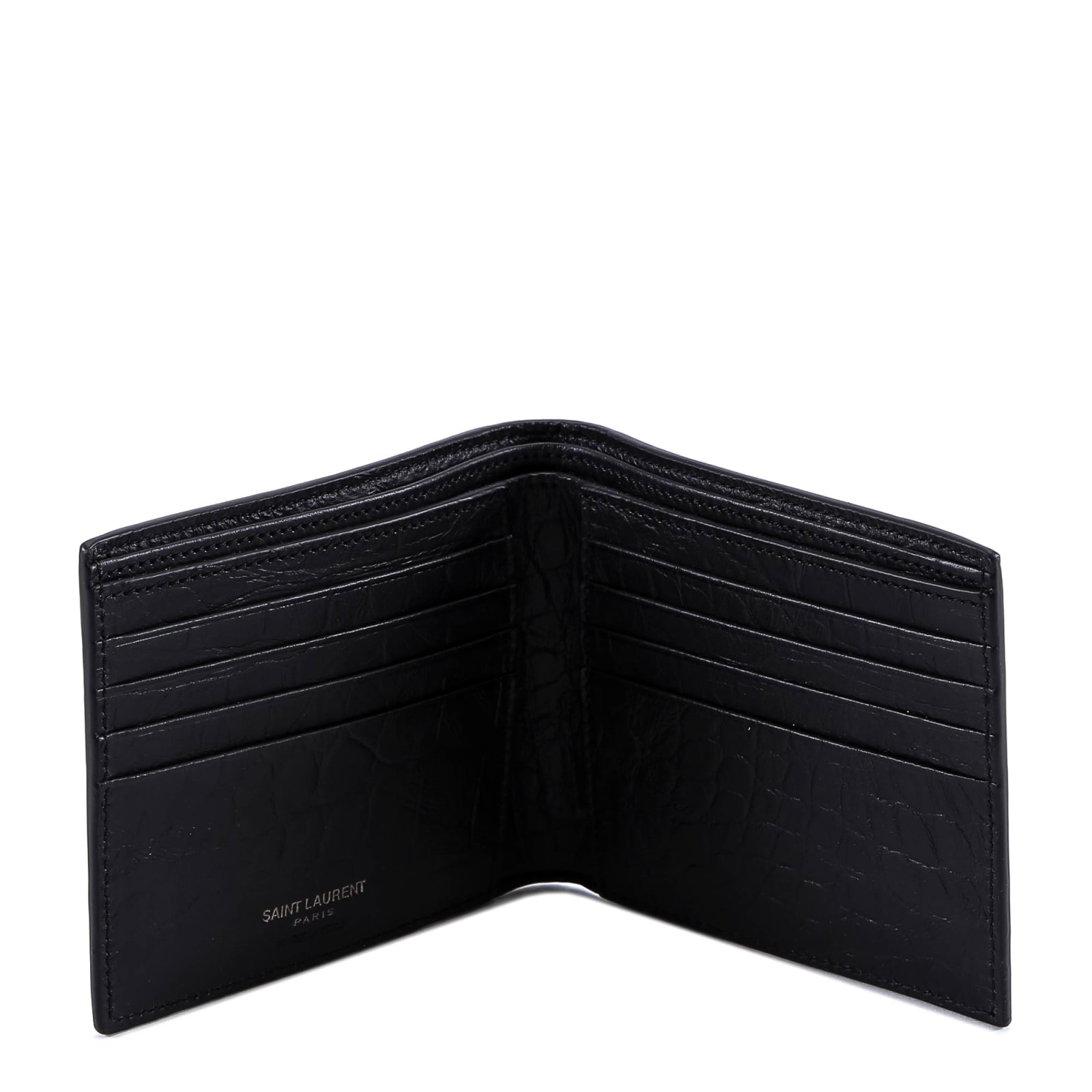 Shop Saint Laurent Wallet In Black